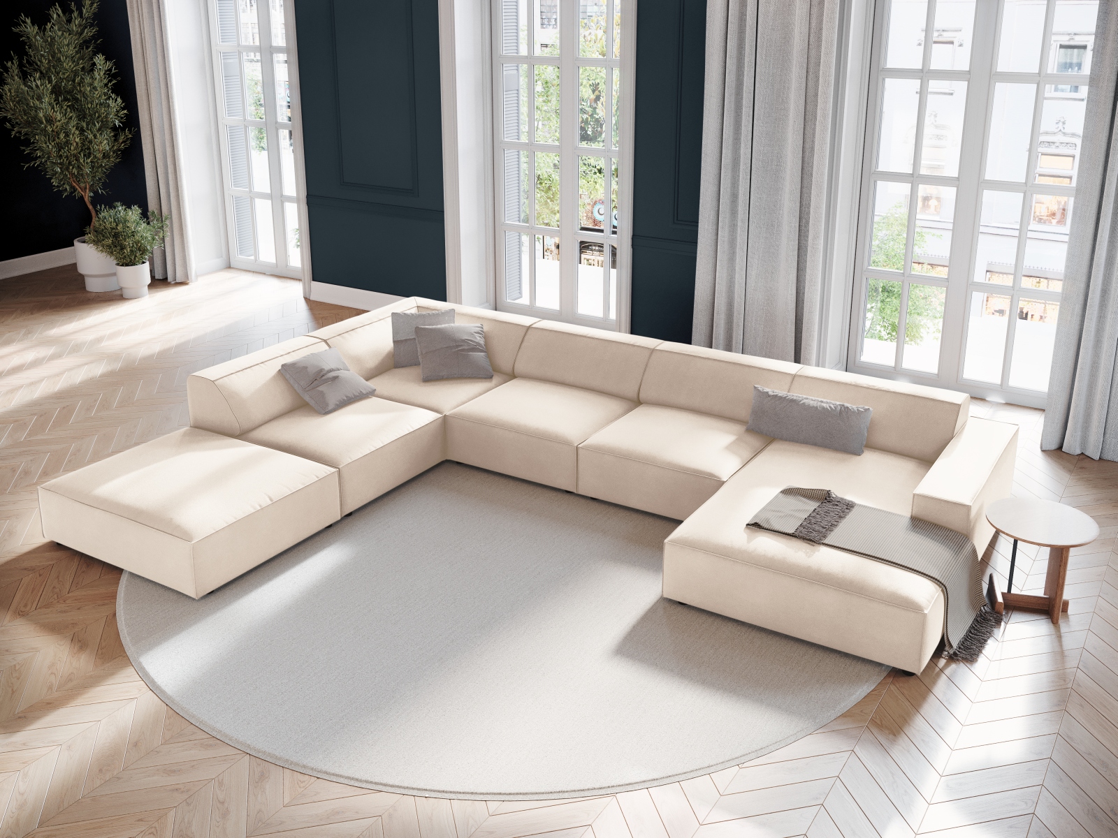 Modularna kutna garnitura Lomcalu 123 (Bluvel 22)