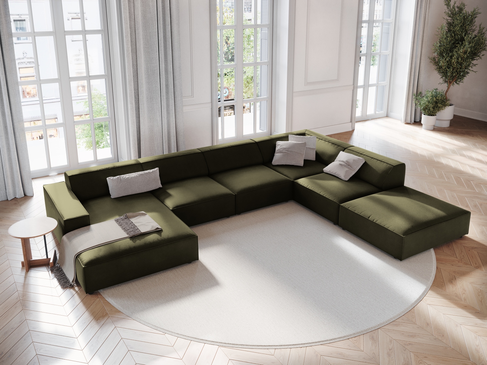 Modularna kutna garnitura Lomcalu 123 (Bluvel 77)