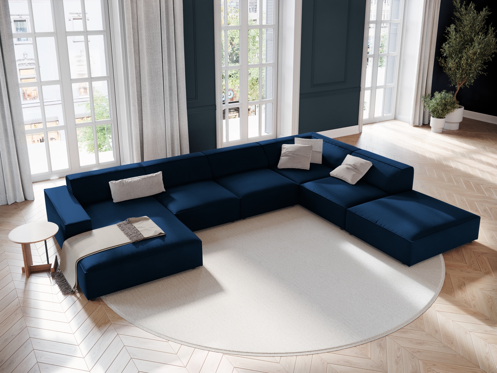 Modularna kutna garnitura Lomcalu 123 (Bluvel 86)