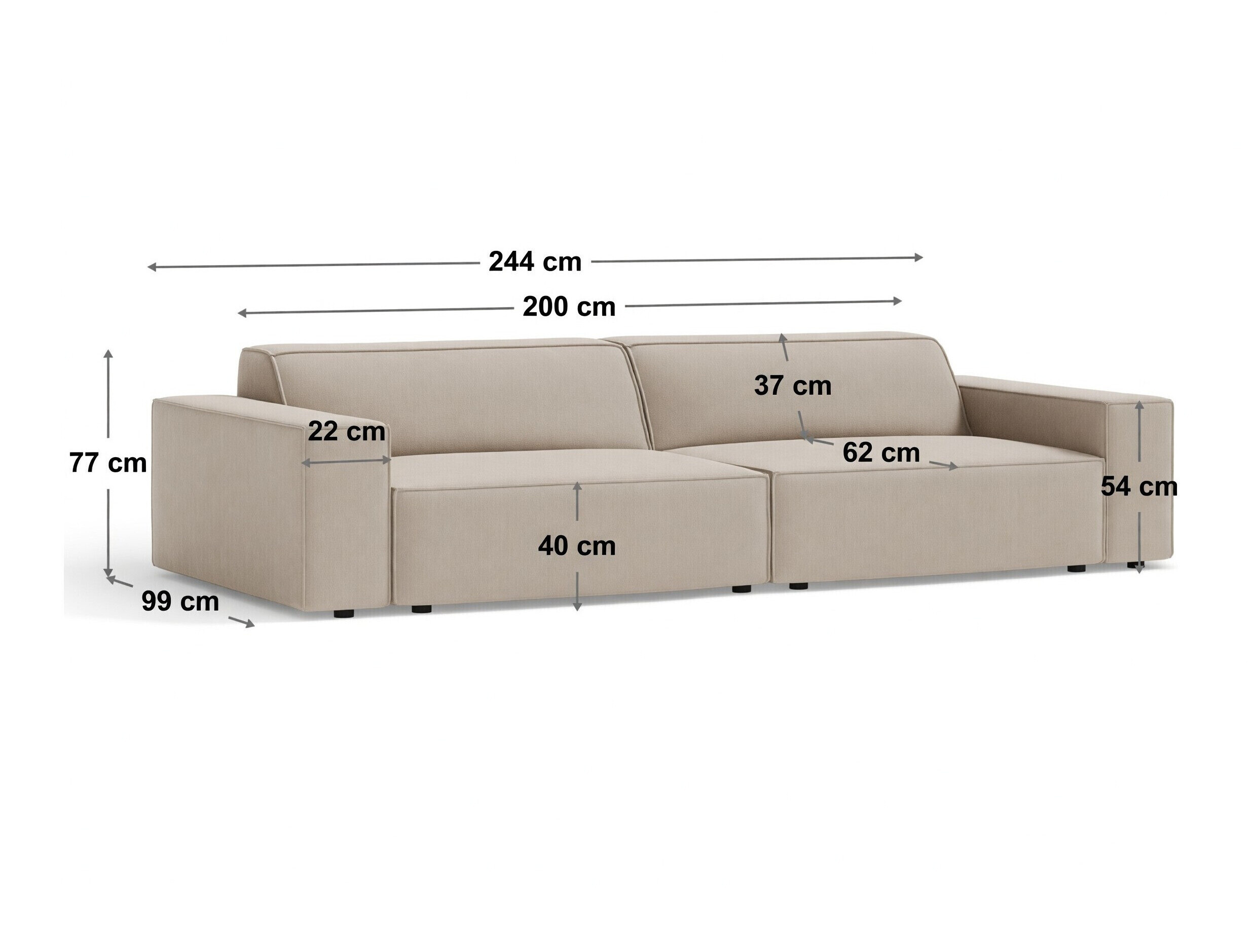 Modularan kauč Lomcalu 105 (Bluvel 22)