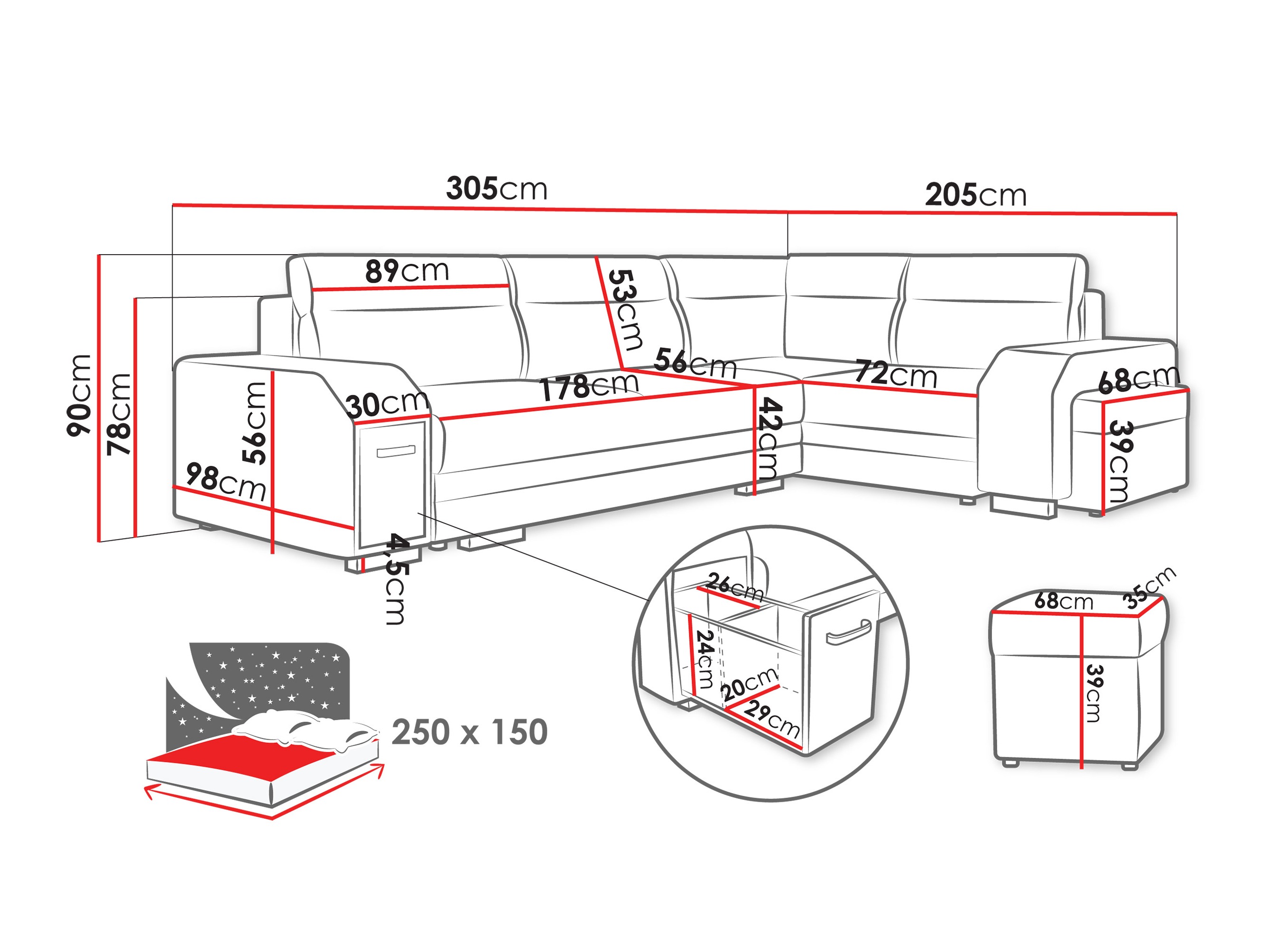 Kutna garnitura Kingsport 116 (Nazar 225.02)