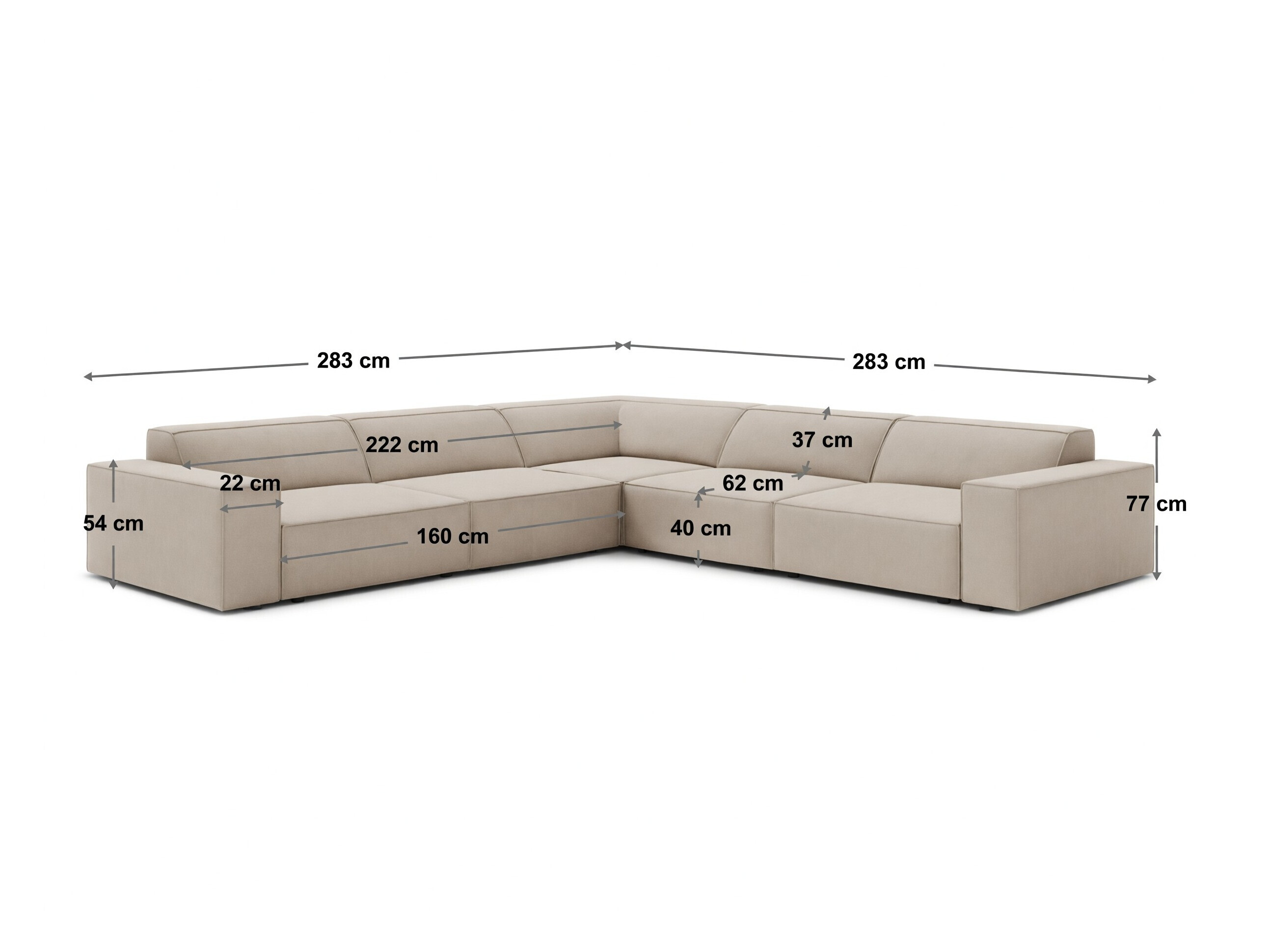 Modularna kutna garnitura Lomcalu 125 (Bluvel 14)