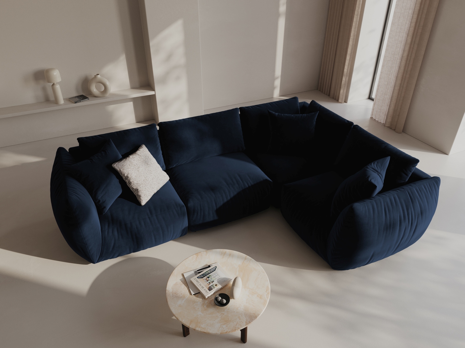 Modularna kutna garnitura Ruvmone 109 (Casino Deep Blue)