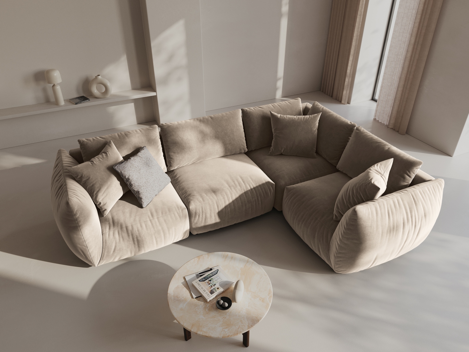 Modularna kutna garnitura Ruvmone 109 (Casino Pearl)