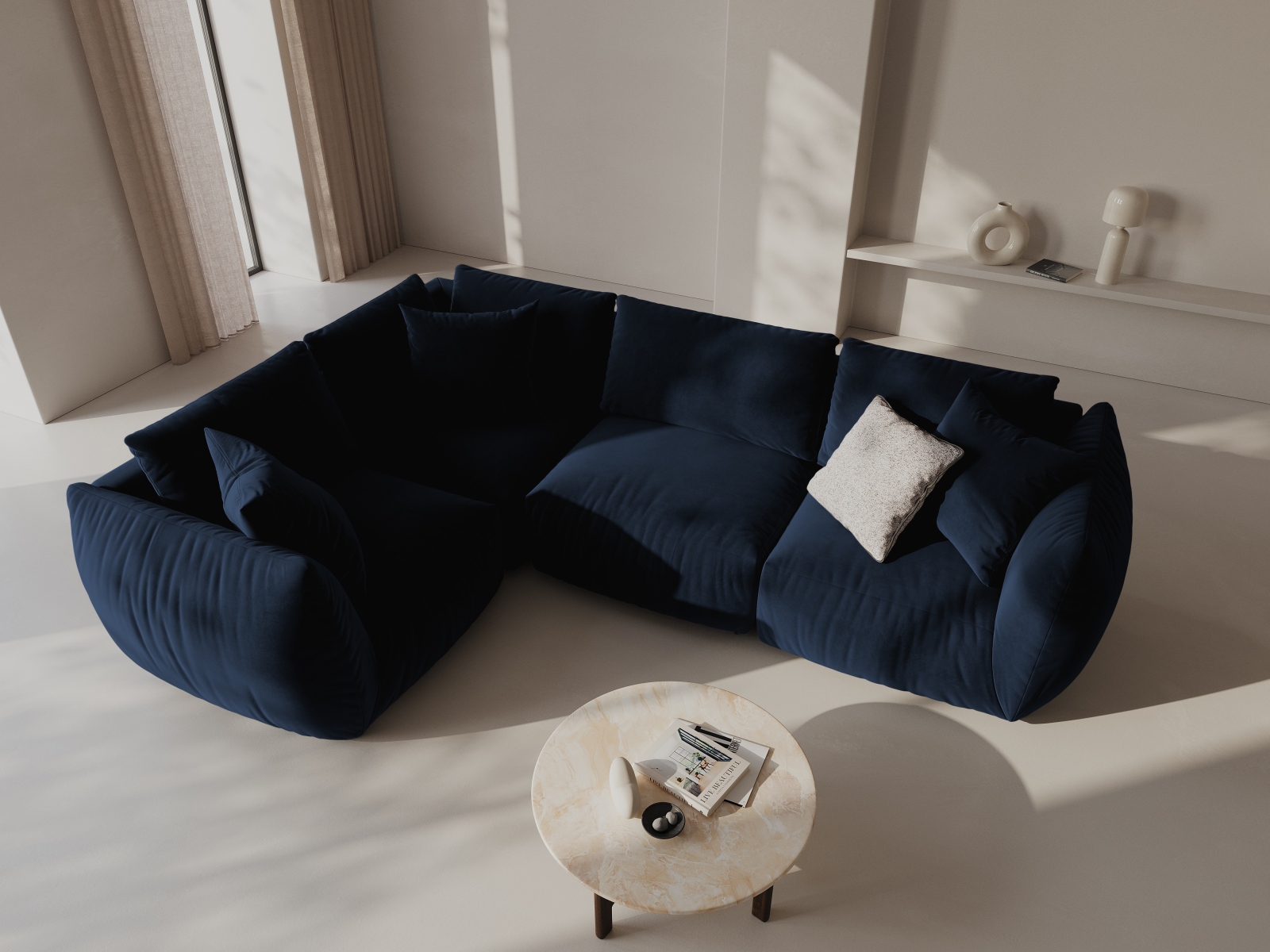 Modularna kutna garnitura Ruvmone 109 (Casino Deep Blue)