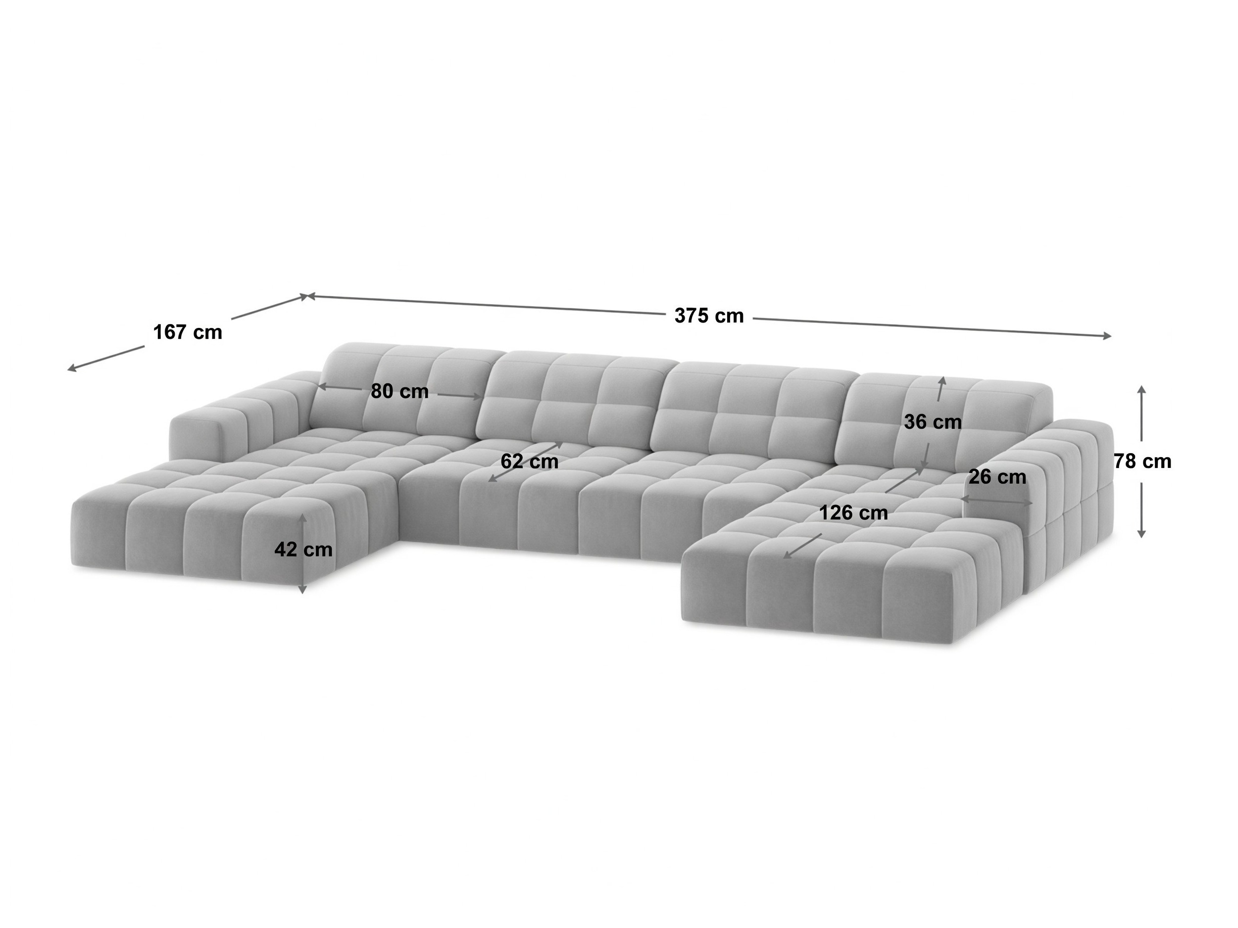 Modularna kutna garnitura Somelo 100 (Bluvel 78)