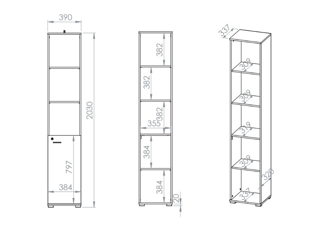 Polica Domseve 107
