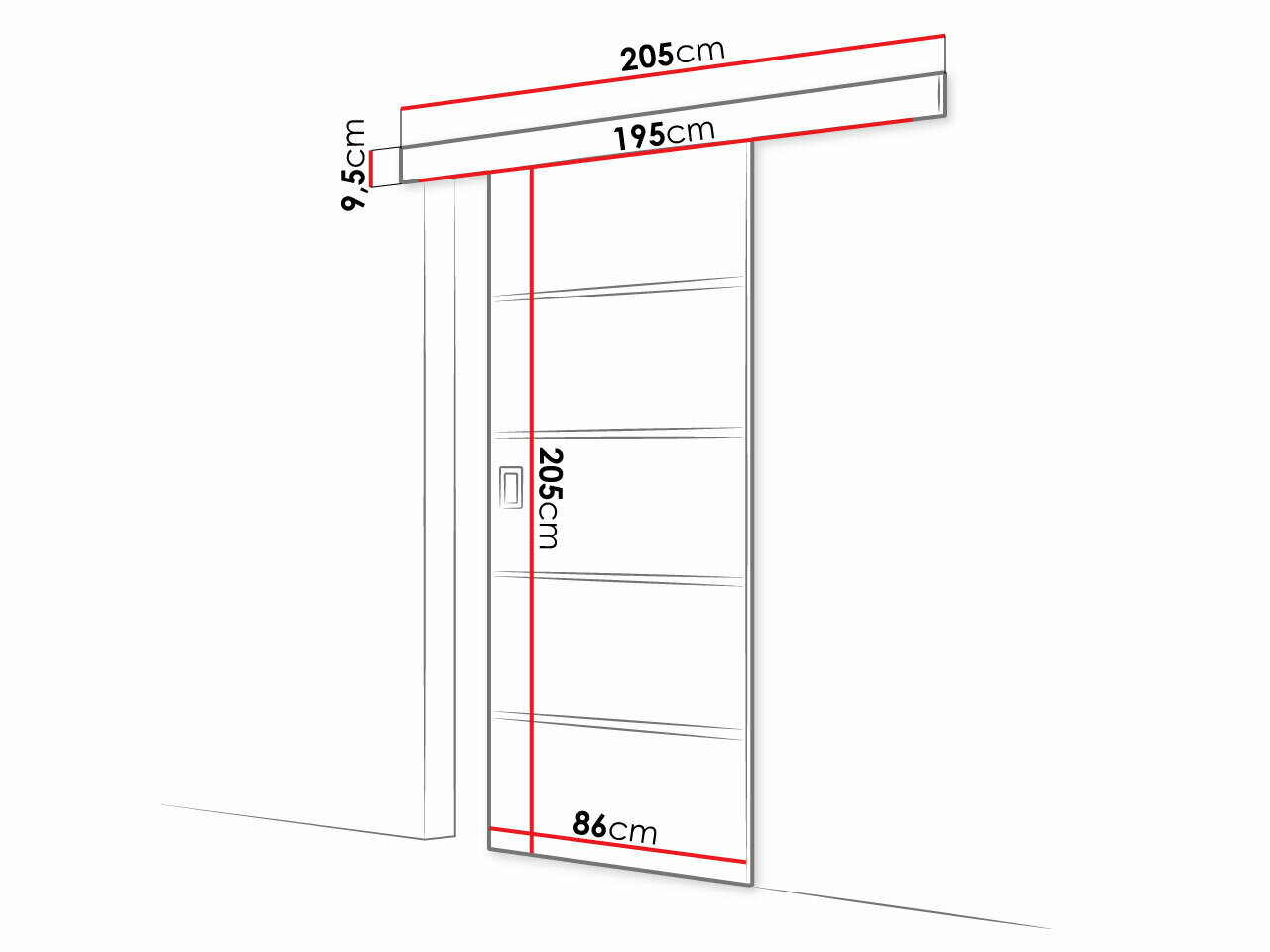 Klizna vrata SC10477 s oštećenim pakiranjem