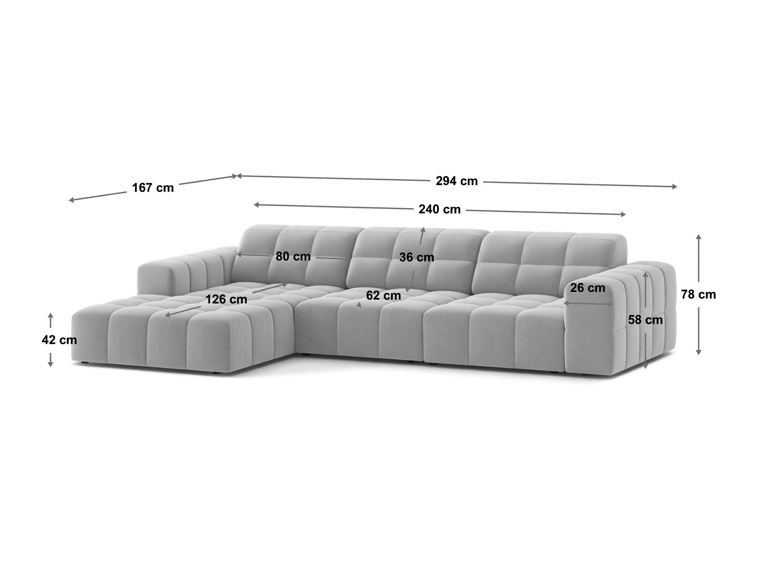 Modularna kutna garnitura Somelo 102 (Eden 04)