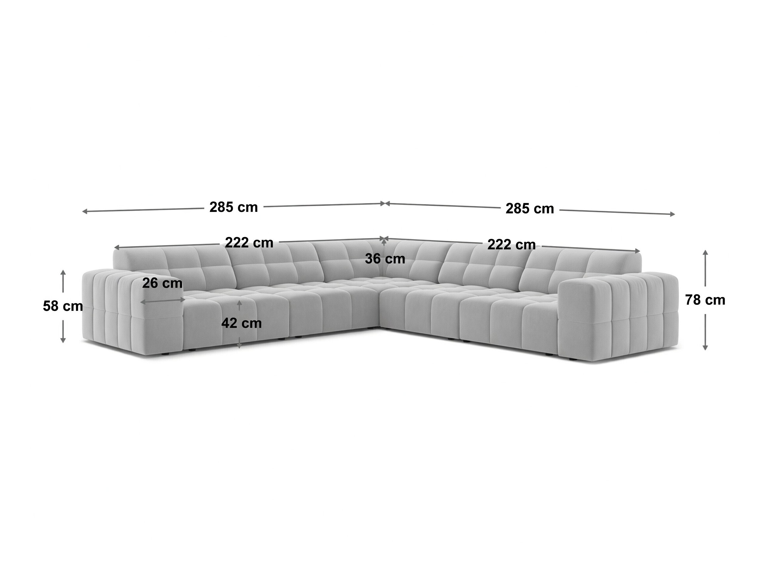 Modularna kutna garnitura Somelo 104 (Venus 2917)