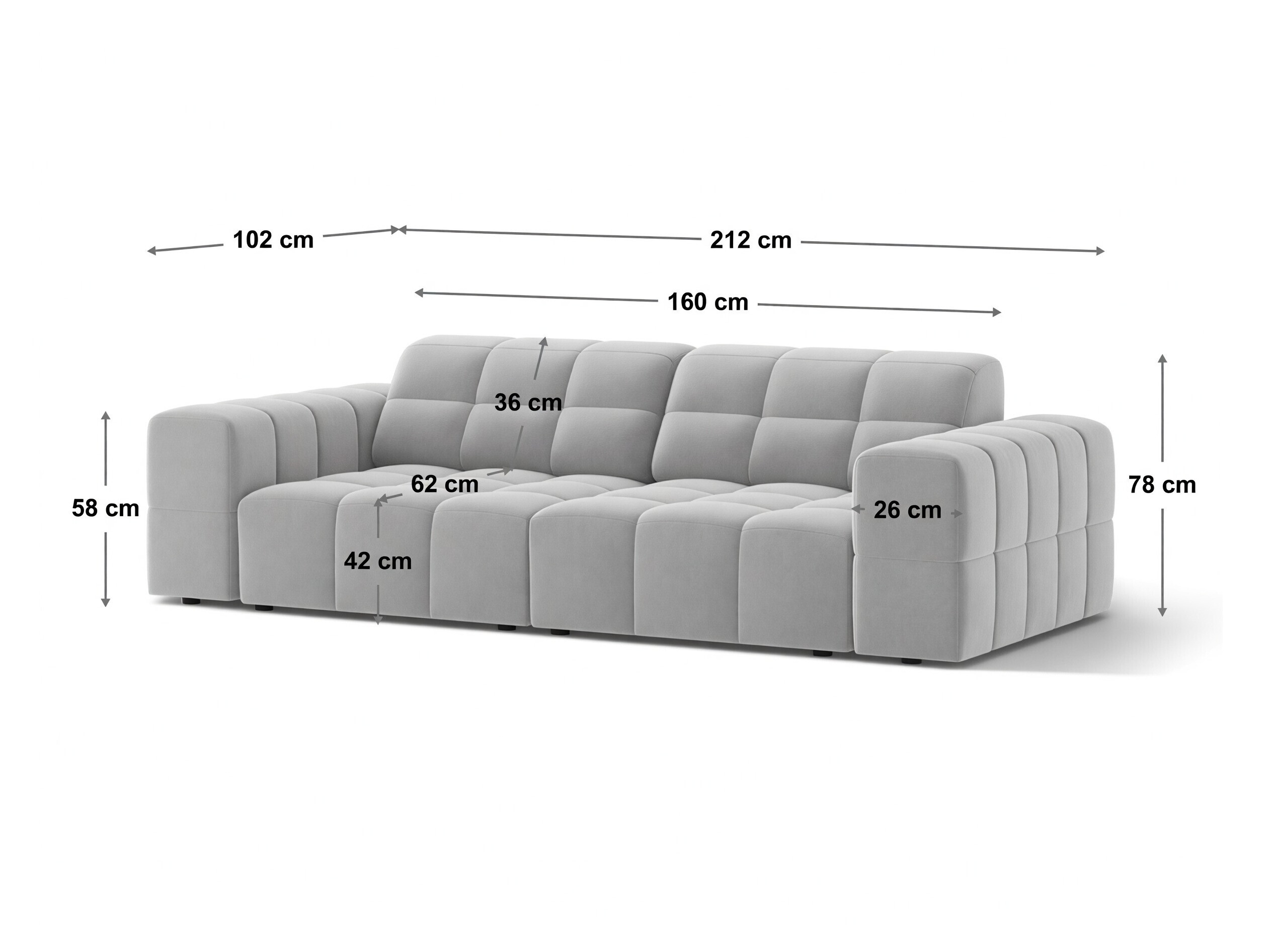 Modularan kauč Somelo 106 (Bluvel 86)