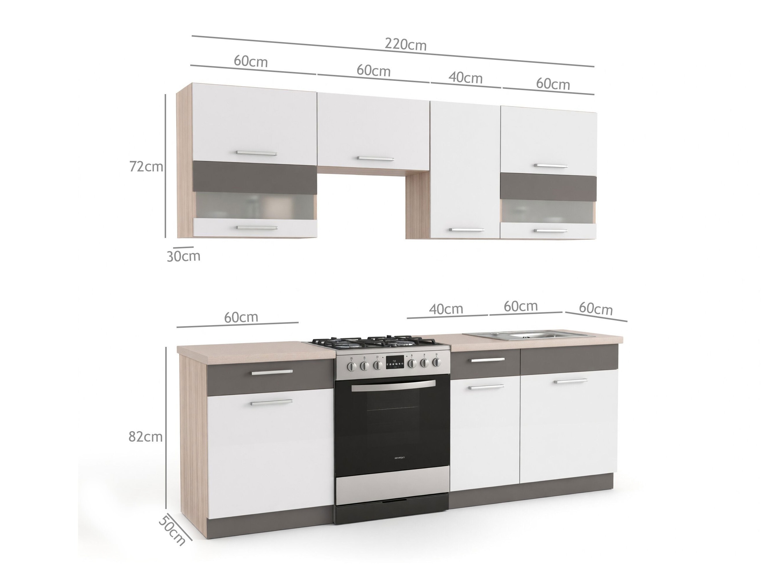 Kuhinjski set Mode White 126