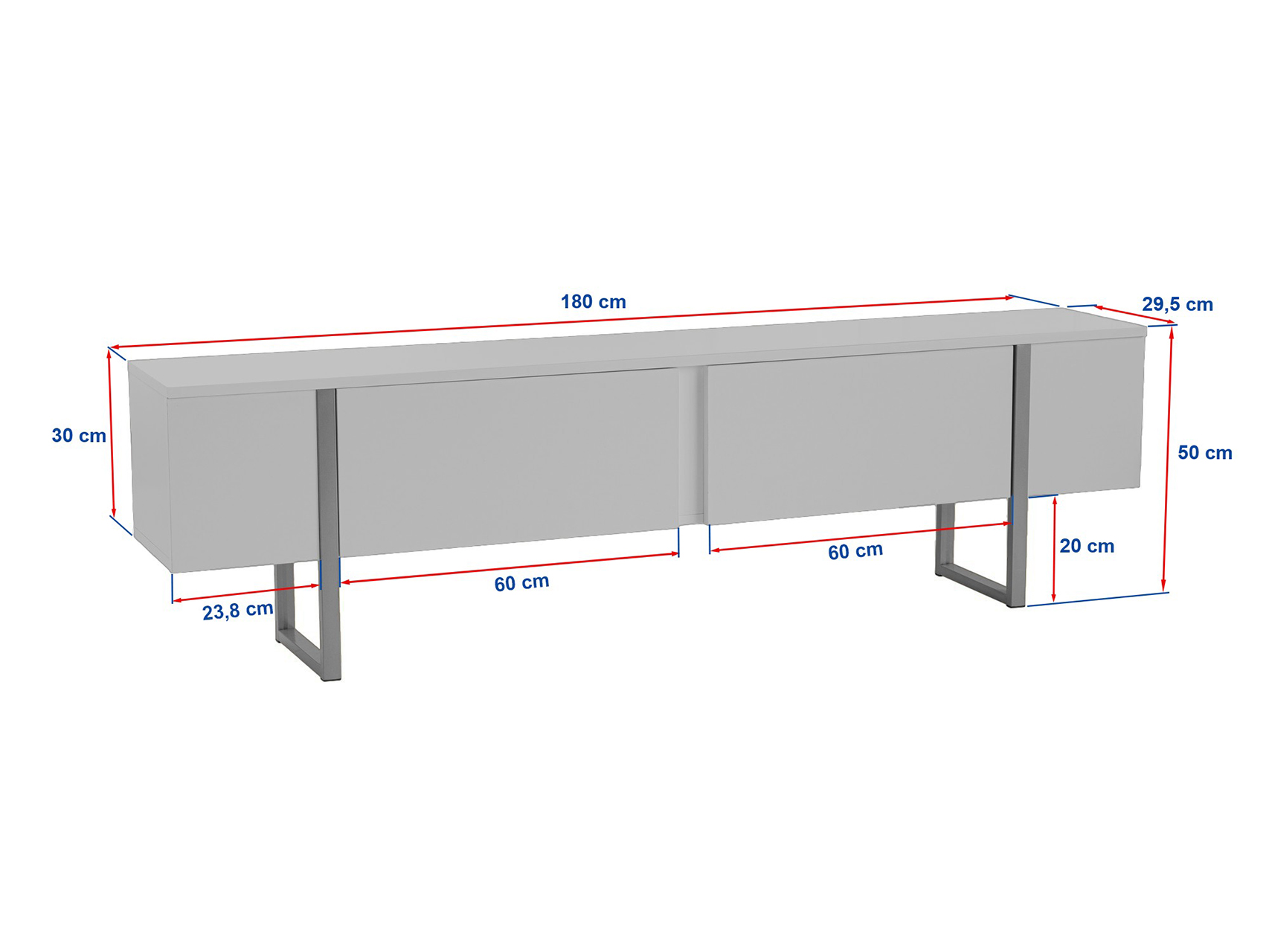 TV stol Novato 105 (Bor + Crna)