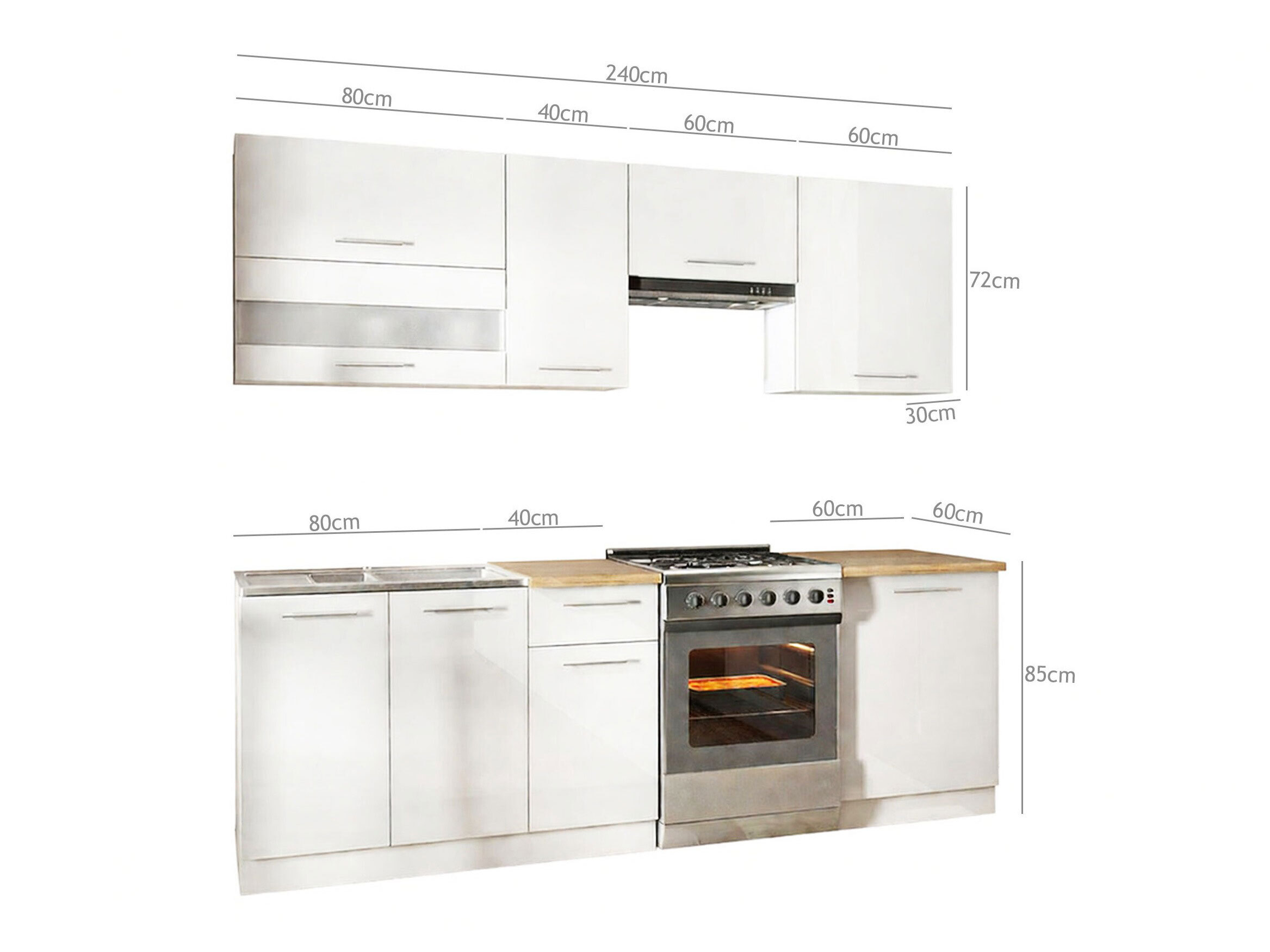 Modularan kuhinjski set Tiffa White 119