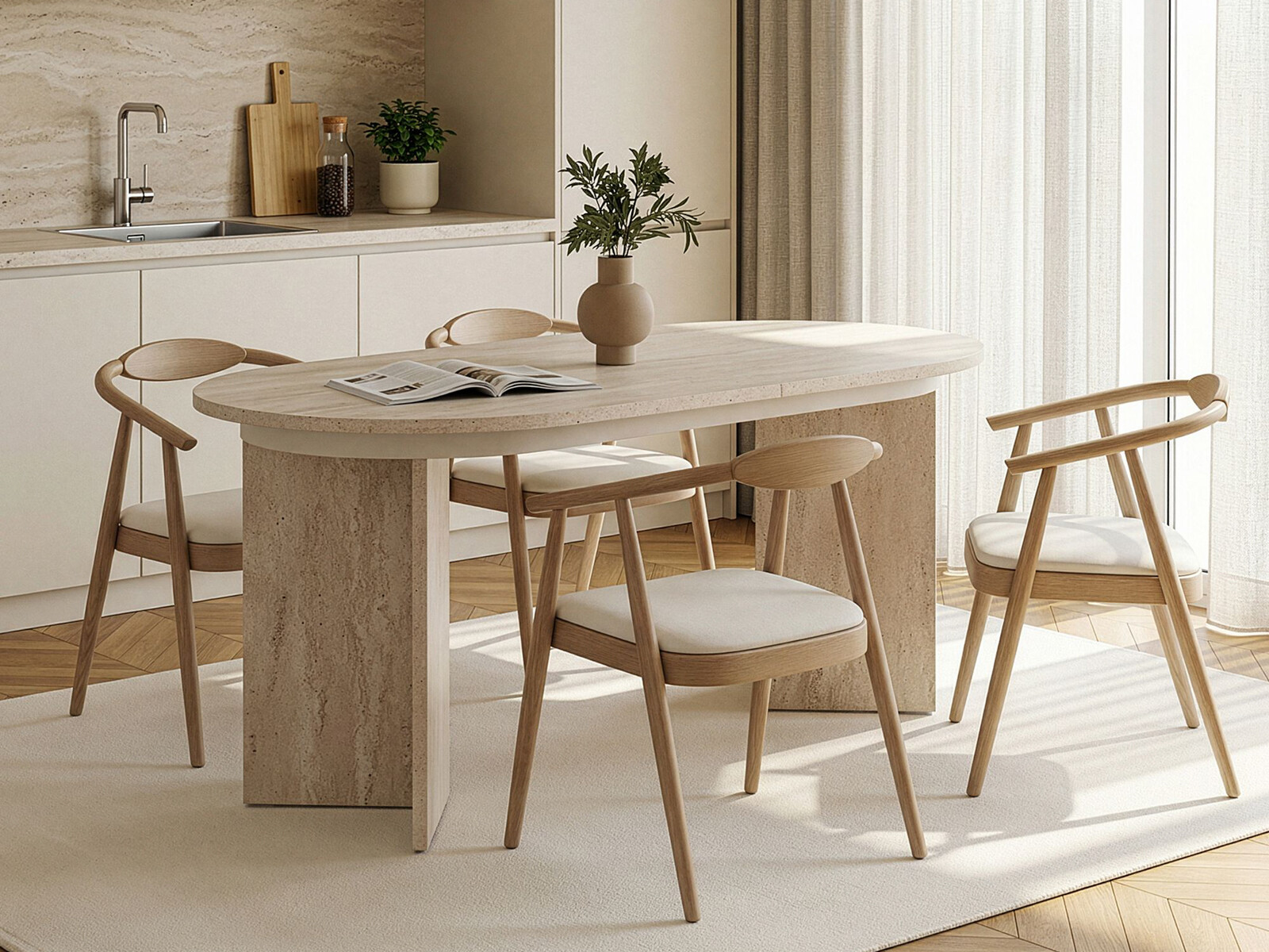 Stol Novato 146 (Svijetla Travertine)
