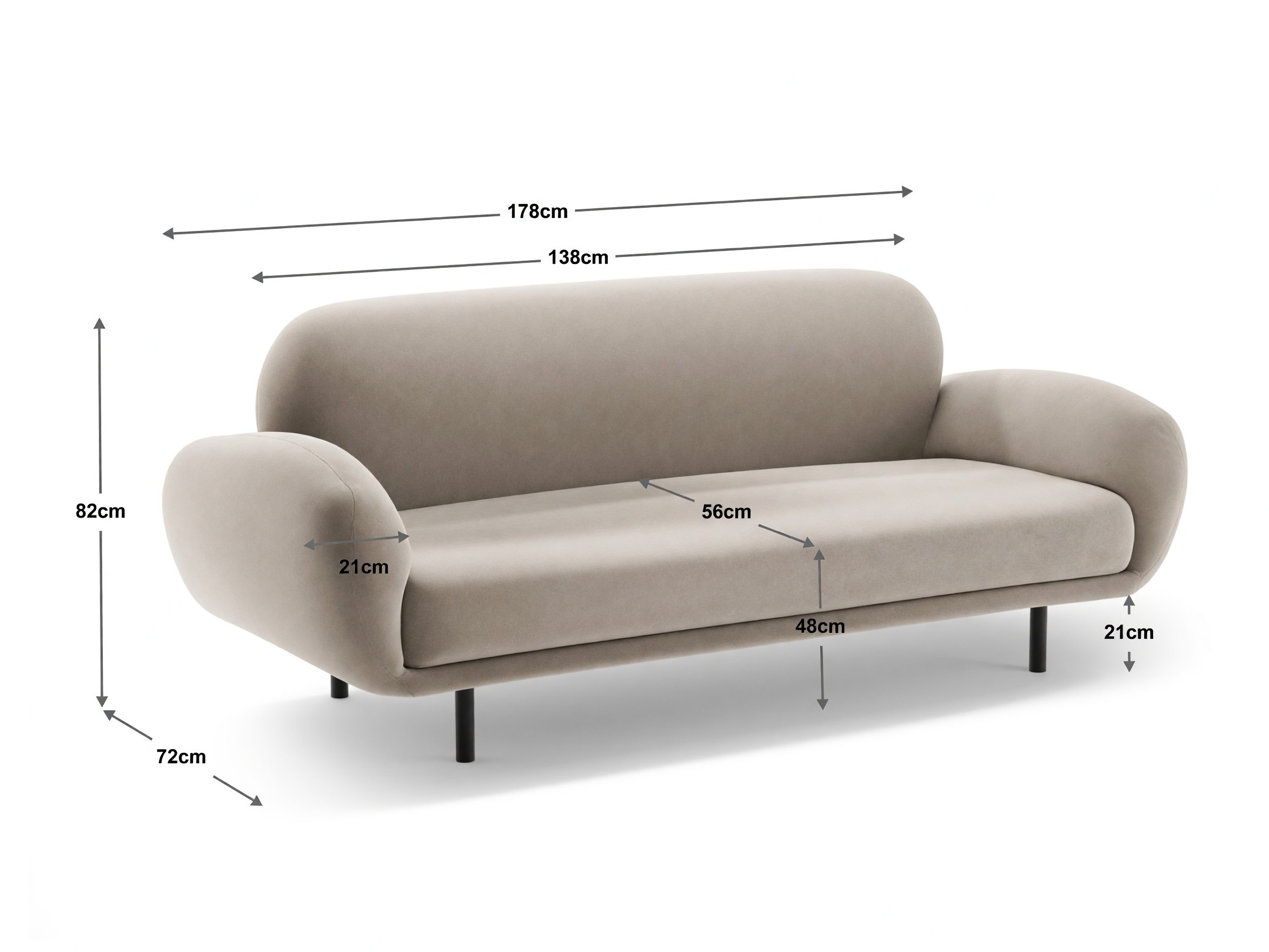 Kauč Beckley 343 (Casino Ash)