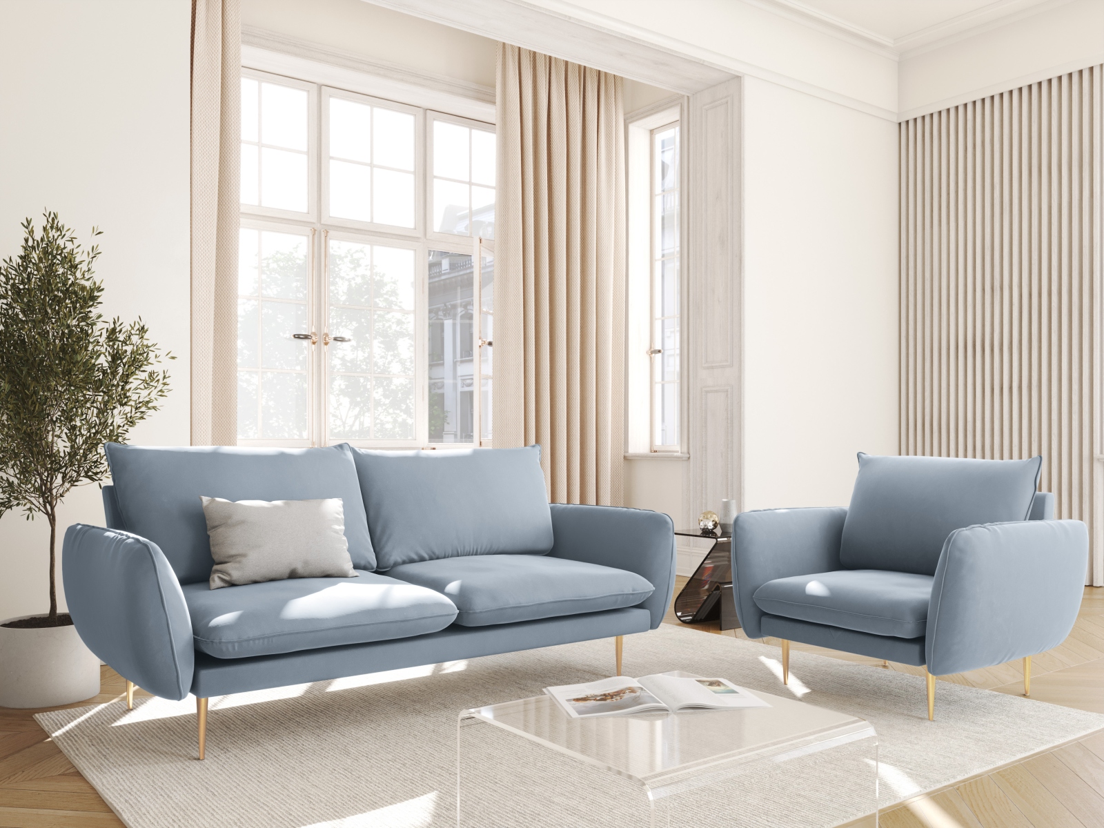Fotelja Ferlevi 110 (Bluvel 06)