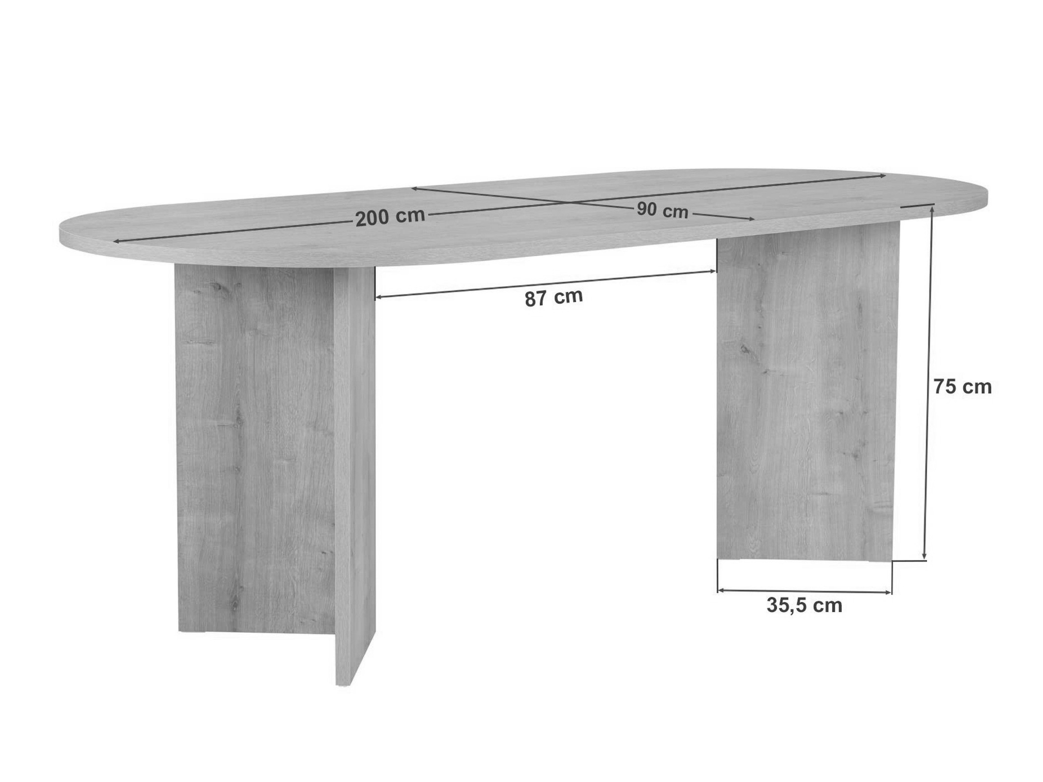 Stol Novato 138 (Svijetla Travertine + Orah)