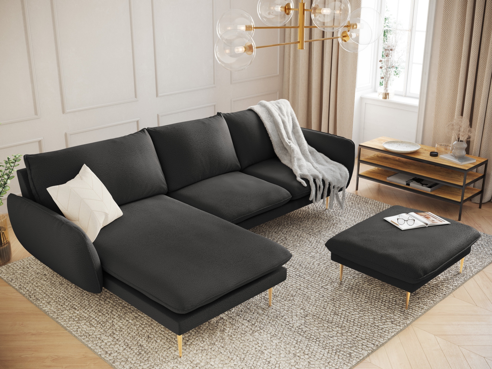 Kutna garnitura Ferlevi 113 (Ascot Black)