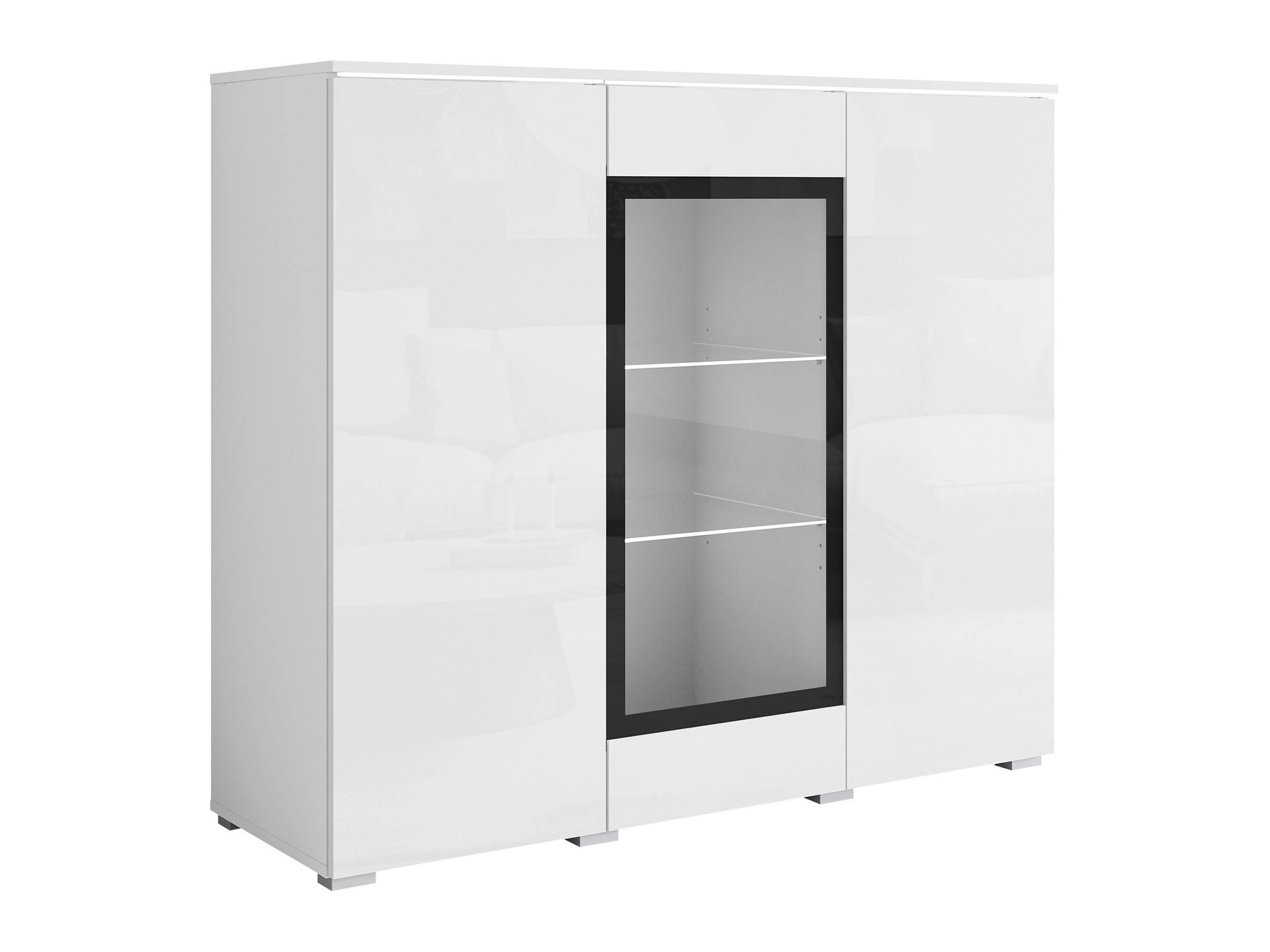 Ormarić Mirfivo 103 (Bijela + Sjajno bijela)