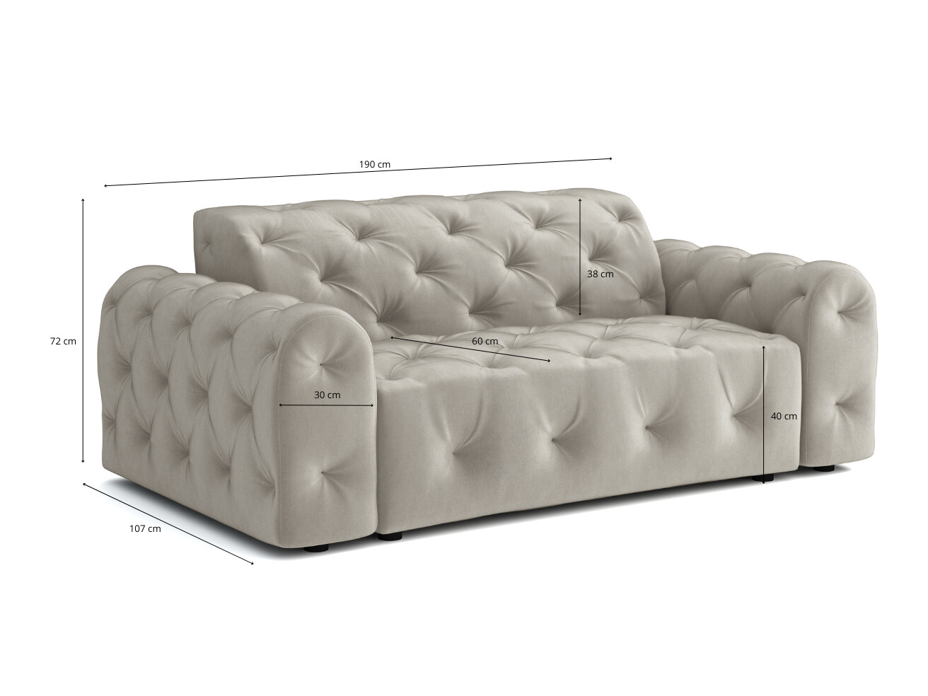 Chesterfield kauč Calexico 127 (Riviera 38)