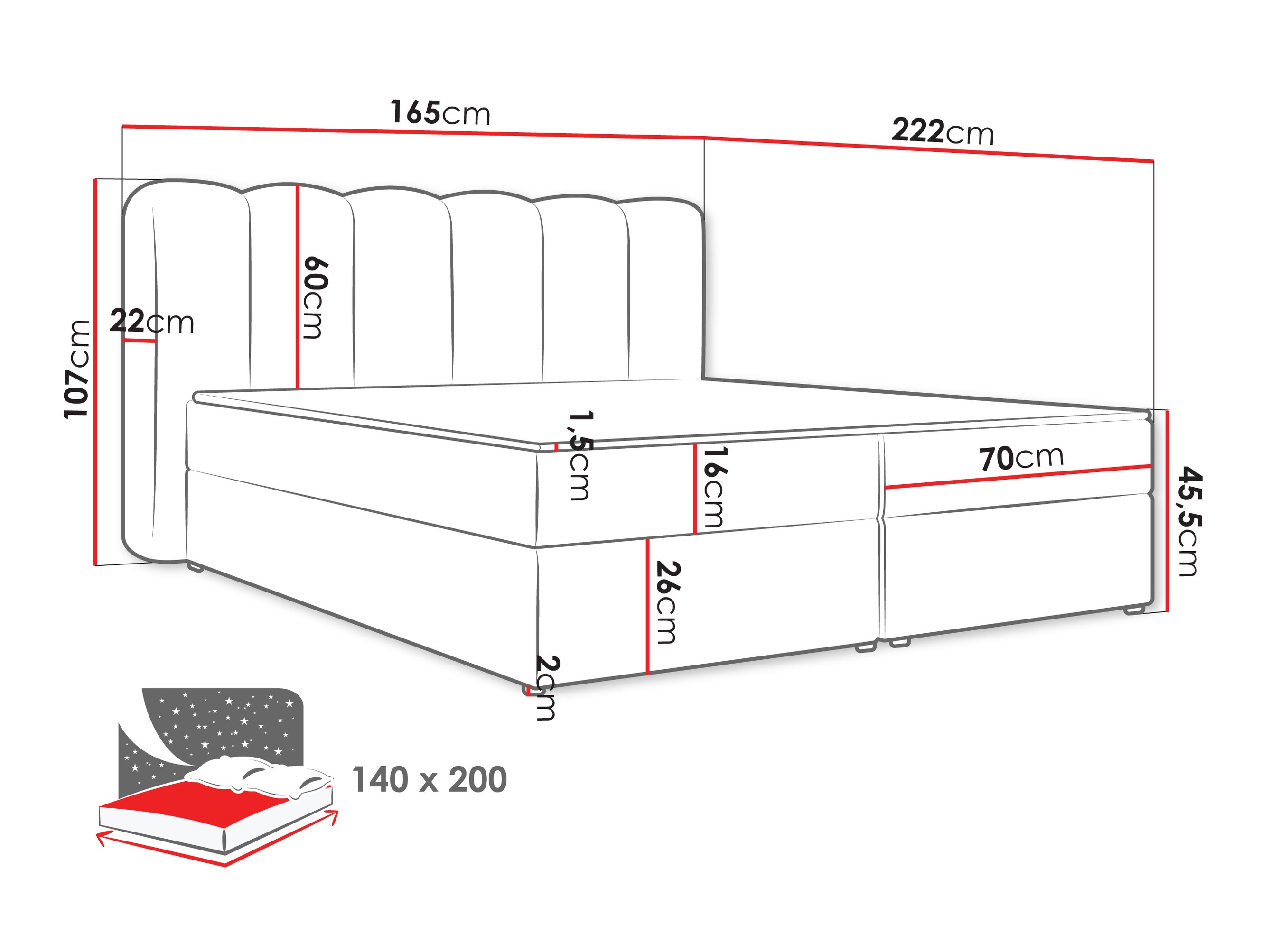 Boxspring krevet Stonecrest 112 (Lambi 03)
