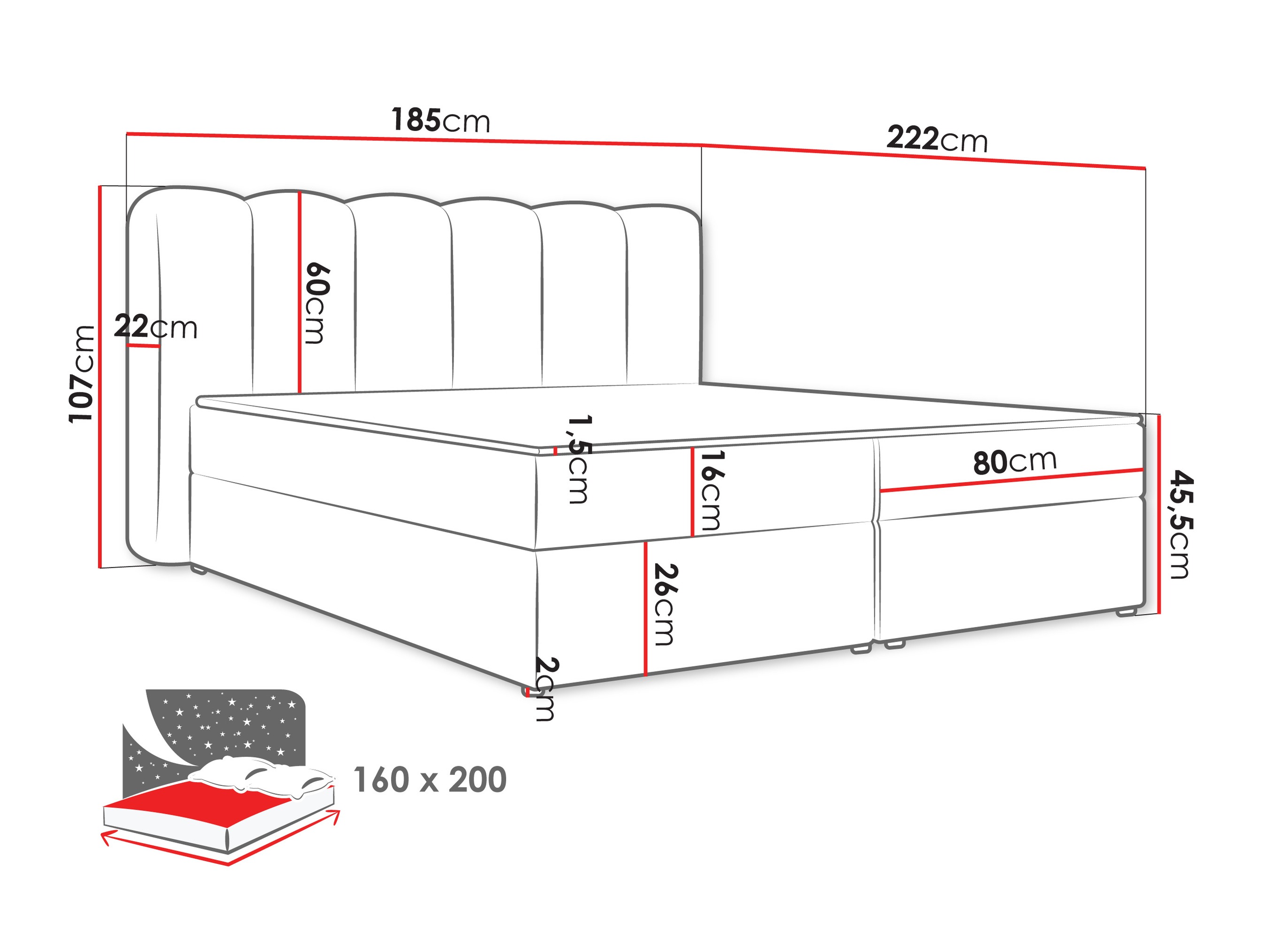 Boxspring krevet Stonecrest 112 (Lambi 03)