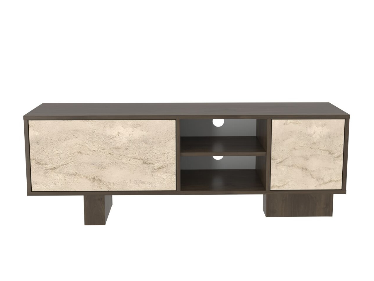 TV stol Asheboro 211 (Orah + Svijetla Travertine)