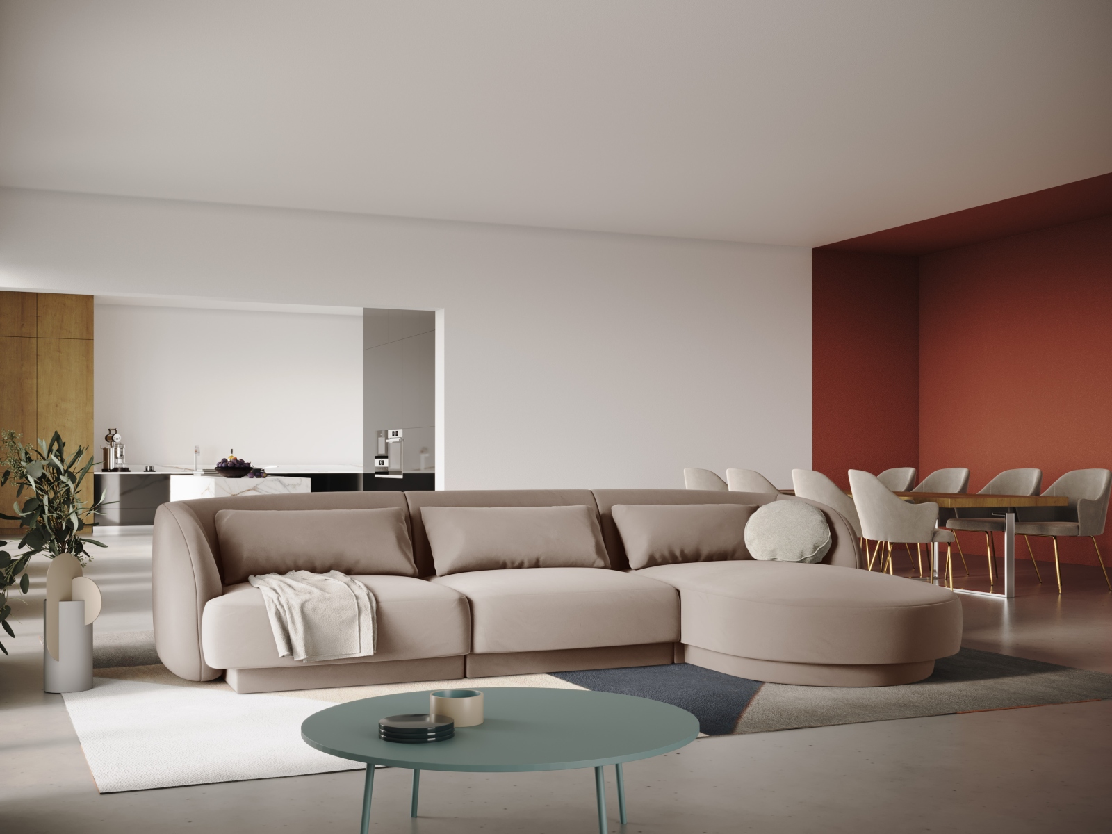 Kutna garnitura Feltoro 104 (Bluvel 28)