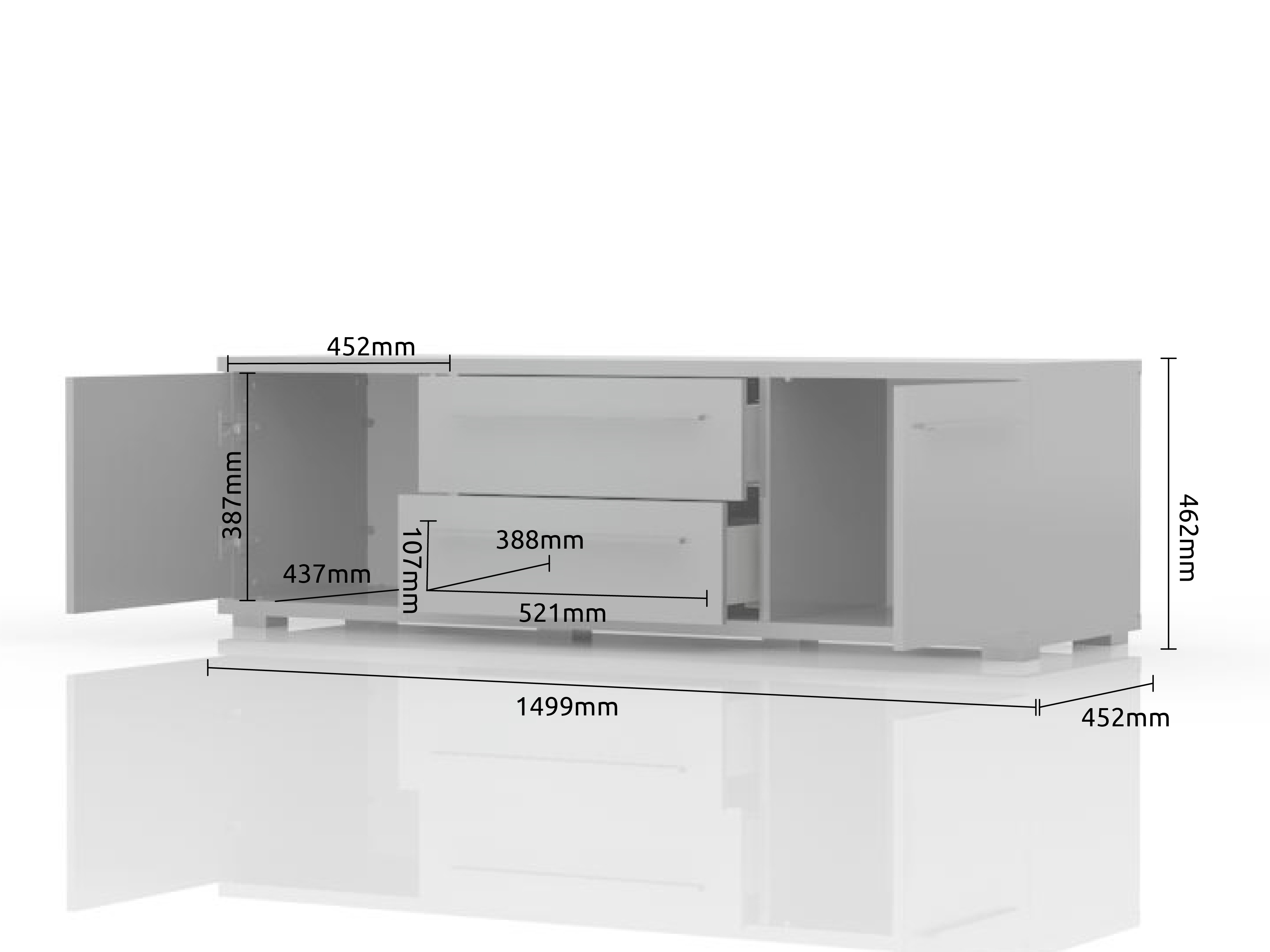 TV stol Tetalo 120 (Bijela)