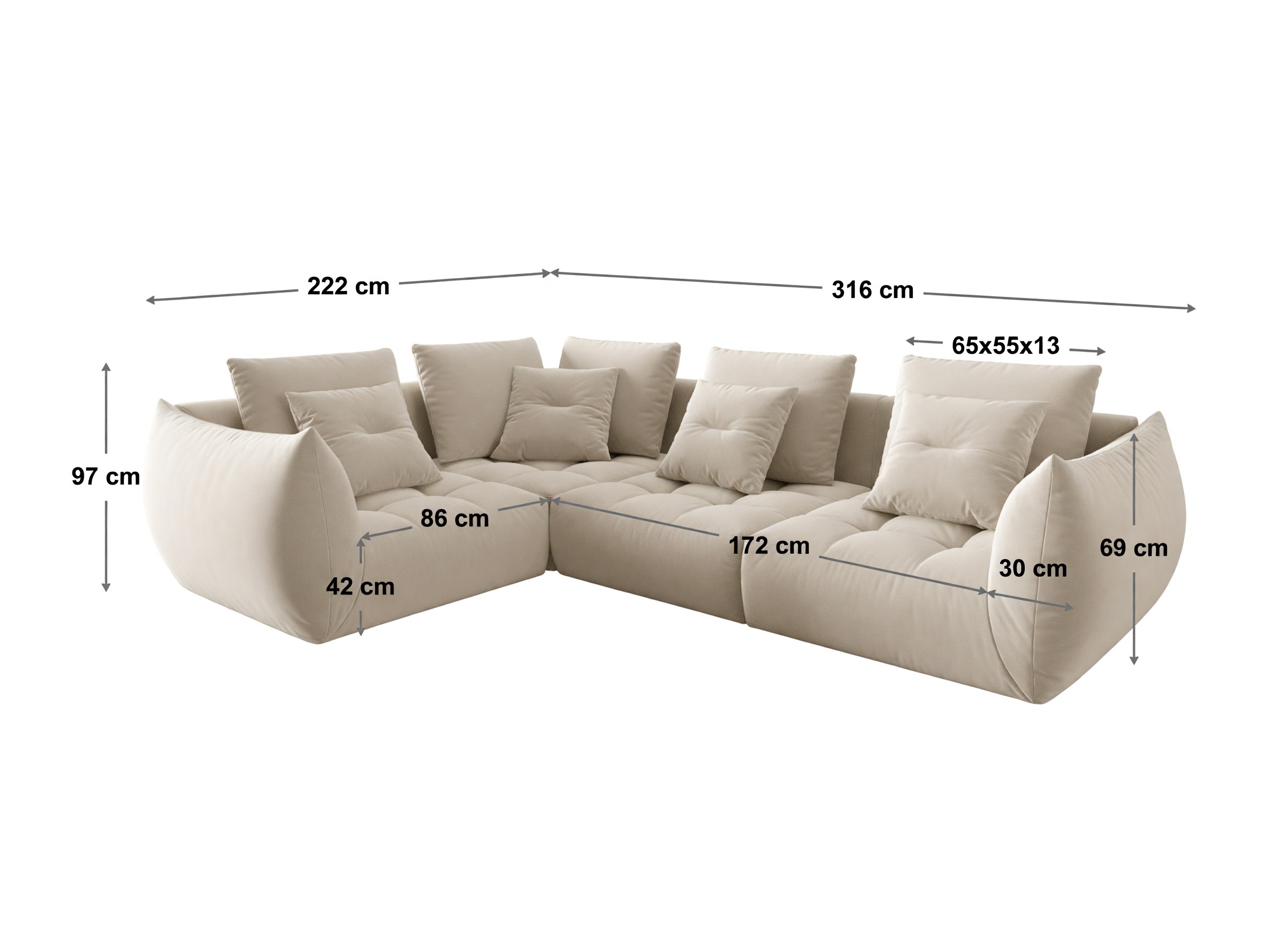 Modularna kutna garnitura Benorli 105 (Wind 05)