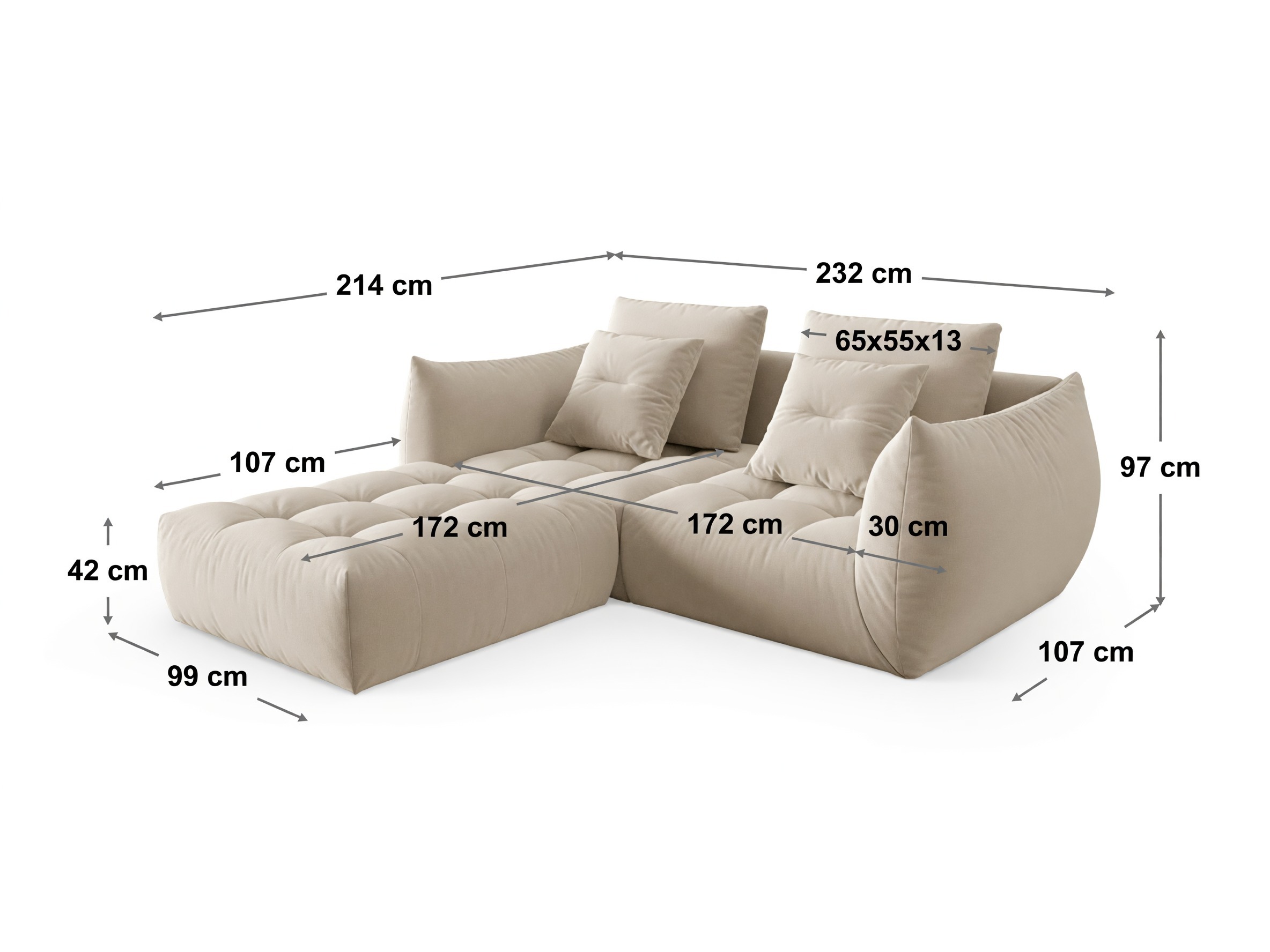 Modularna kutna garnitura Benorli 102 (Wind 75)