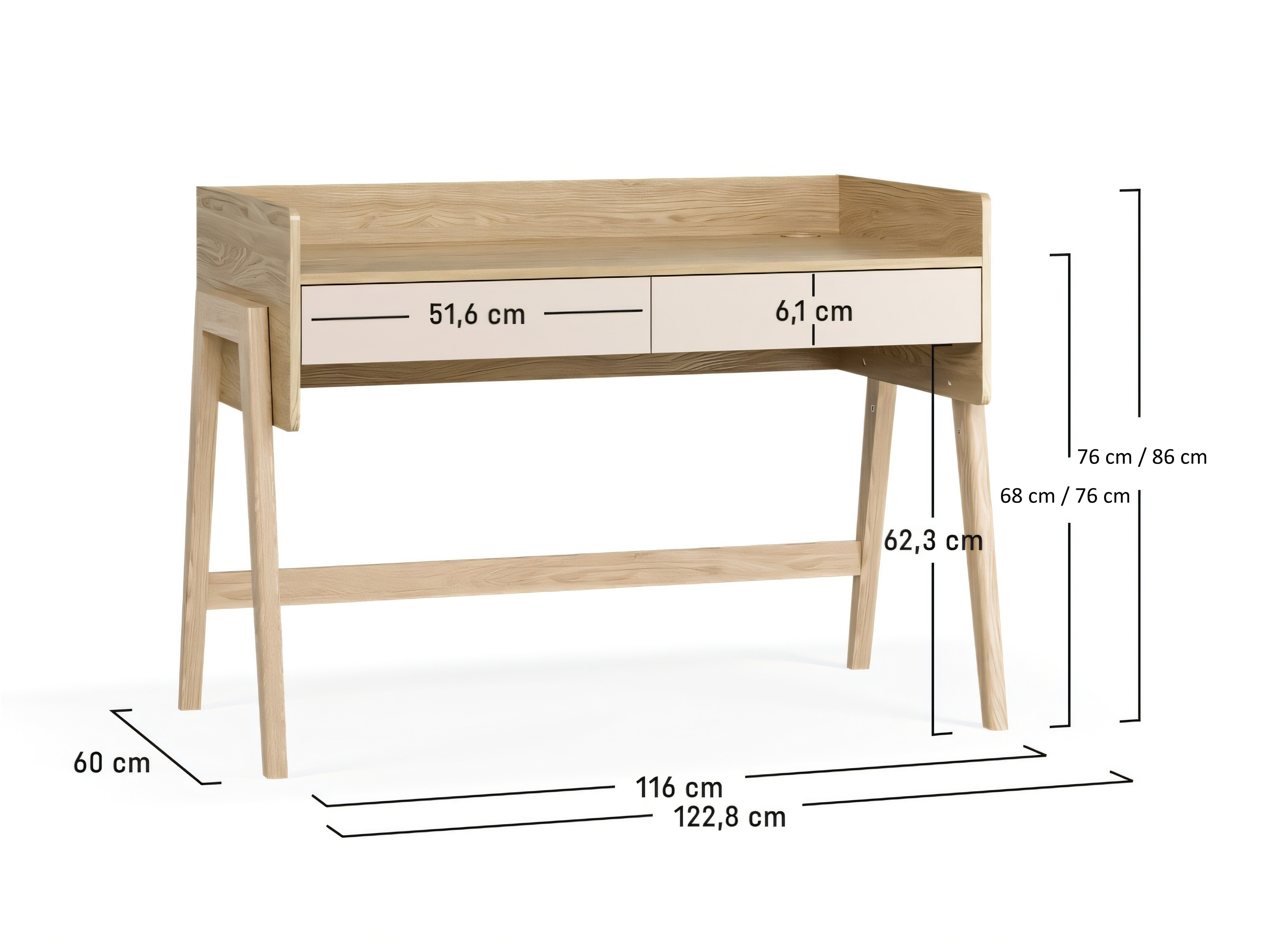 Uredski stol Velrome 111 (Hrast + Bež)