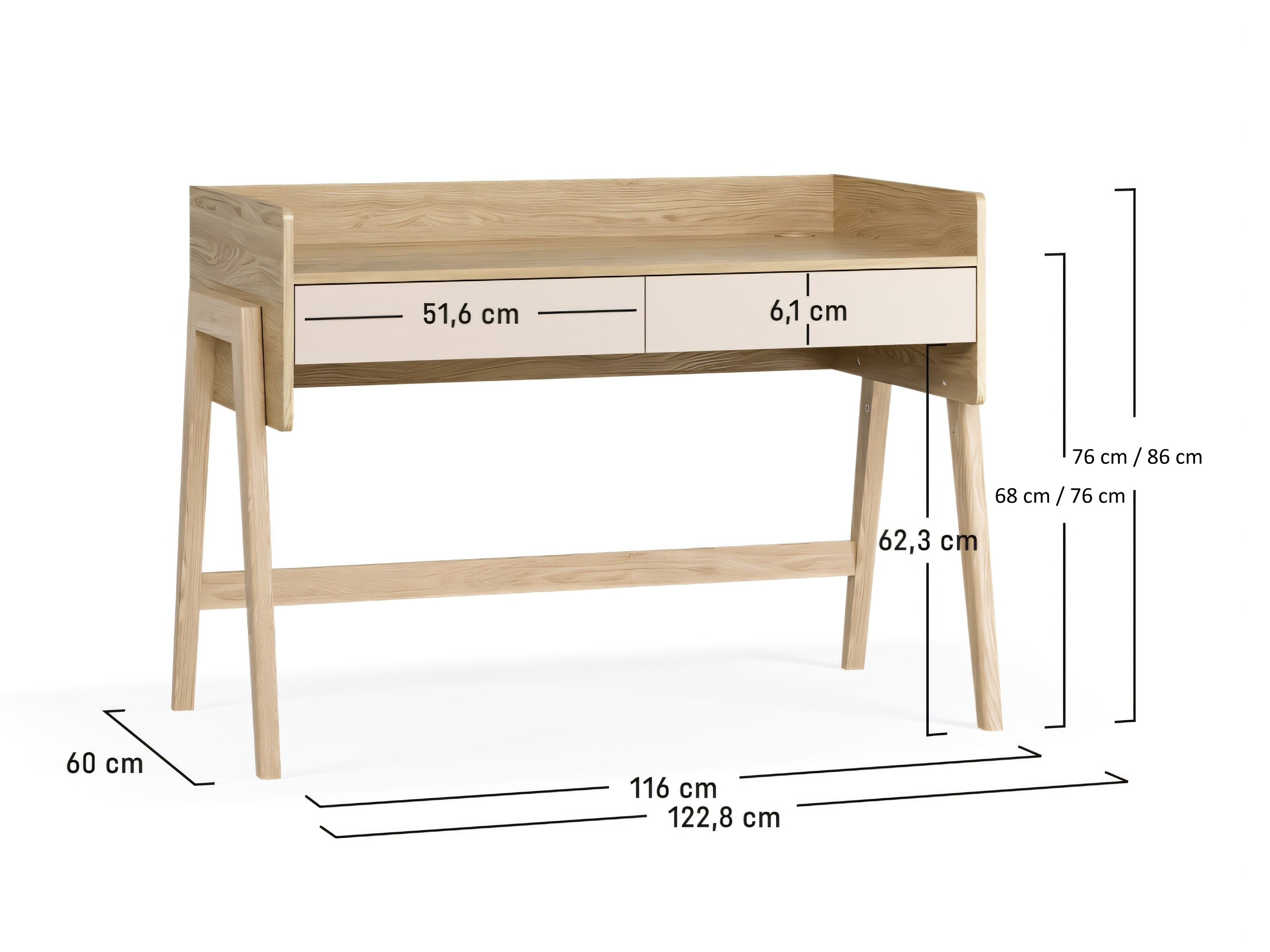 Uredski stol Velrome 111 (Hrast + Grafit)