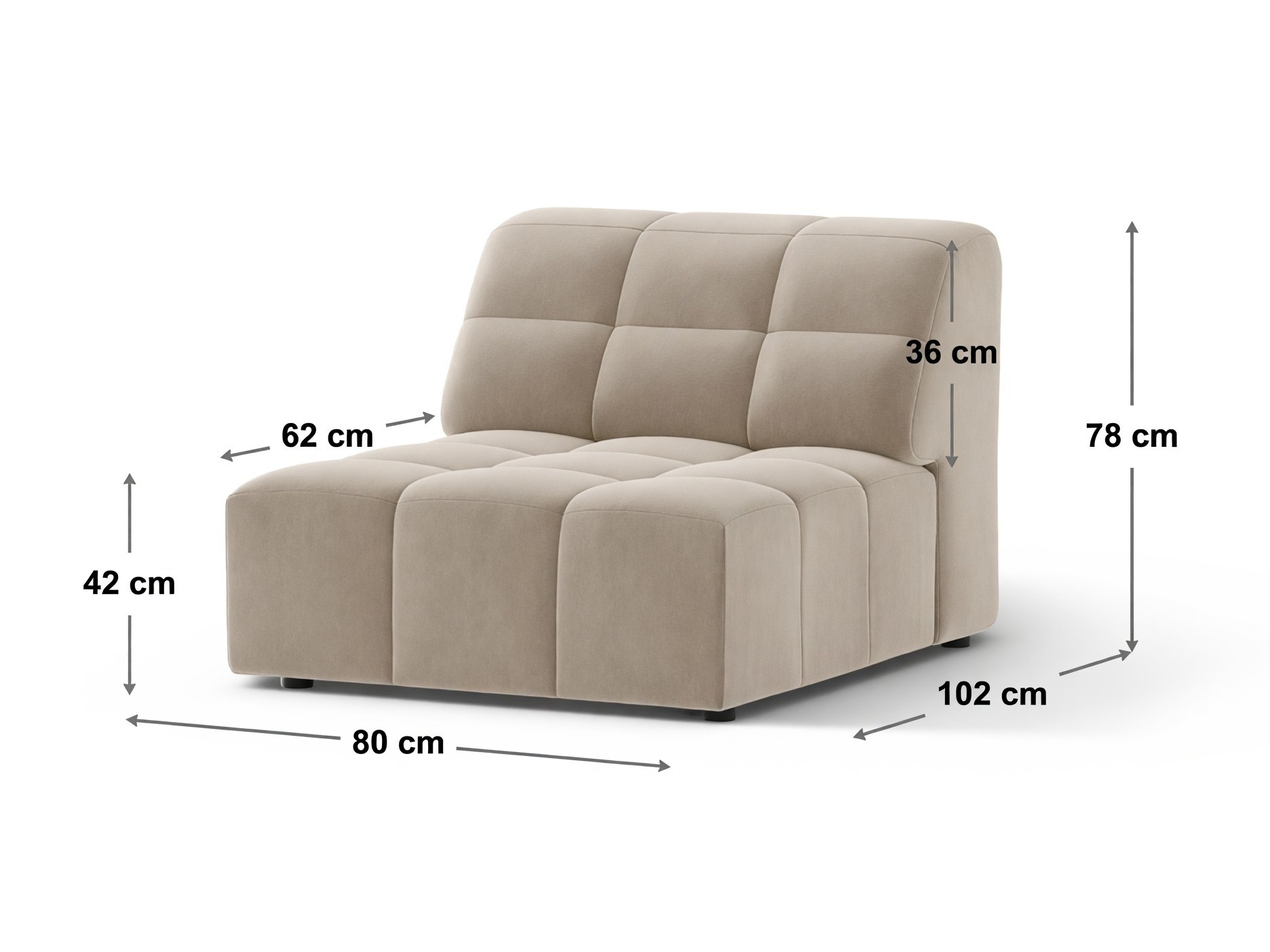 Modularna fotelja Somelo 111 (Bluvel 68)