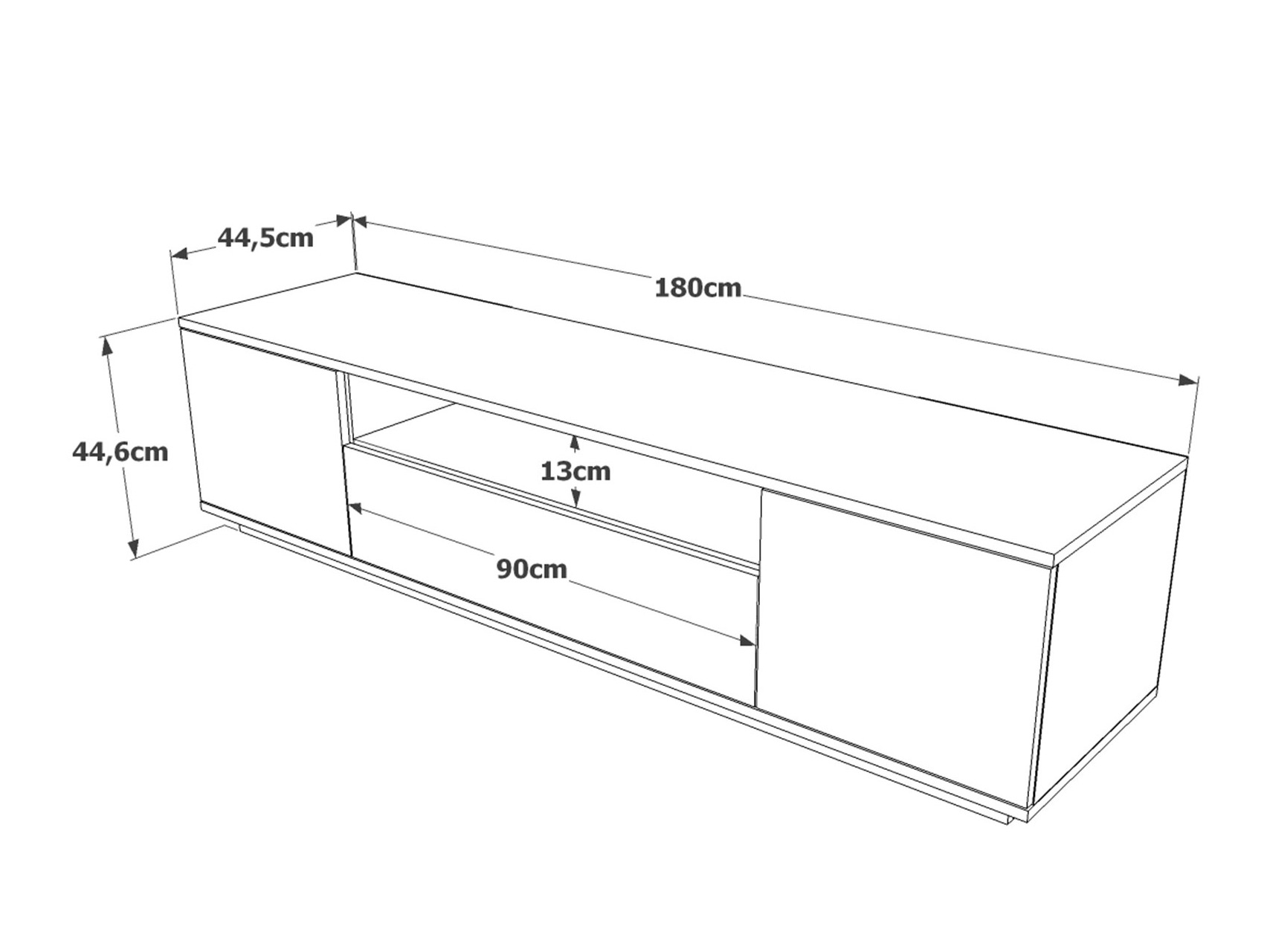 TV stol Kailua 105 (Antracit + Bor)