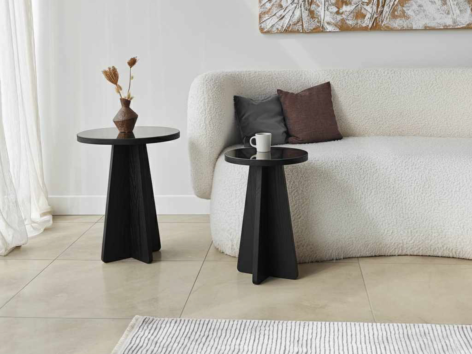 Set pomoćnih stolića Kailua 2821 (Crna)