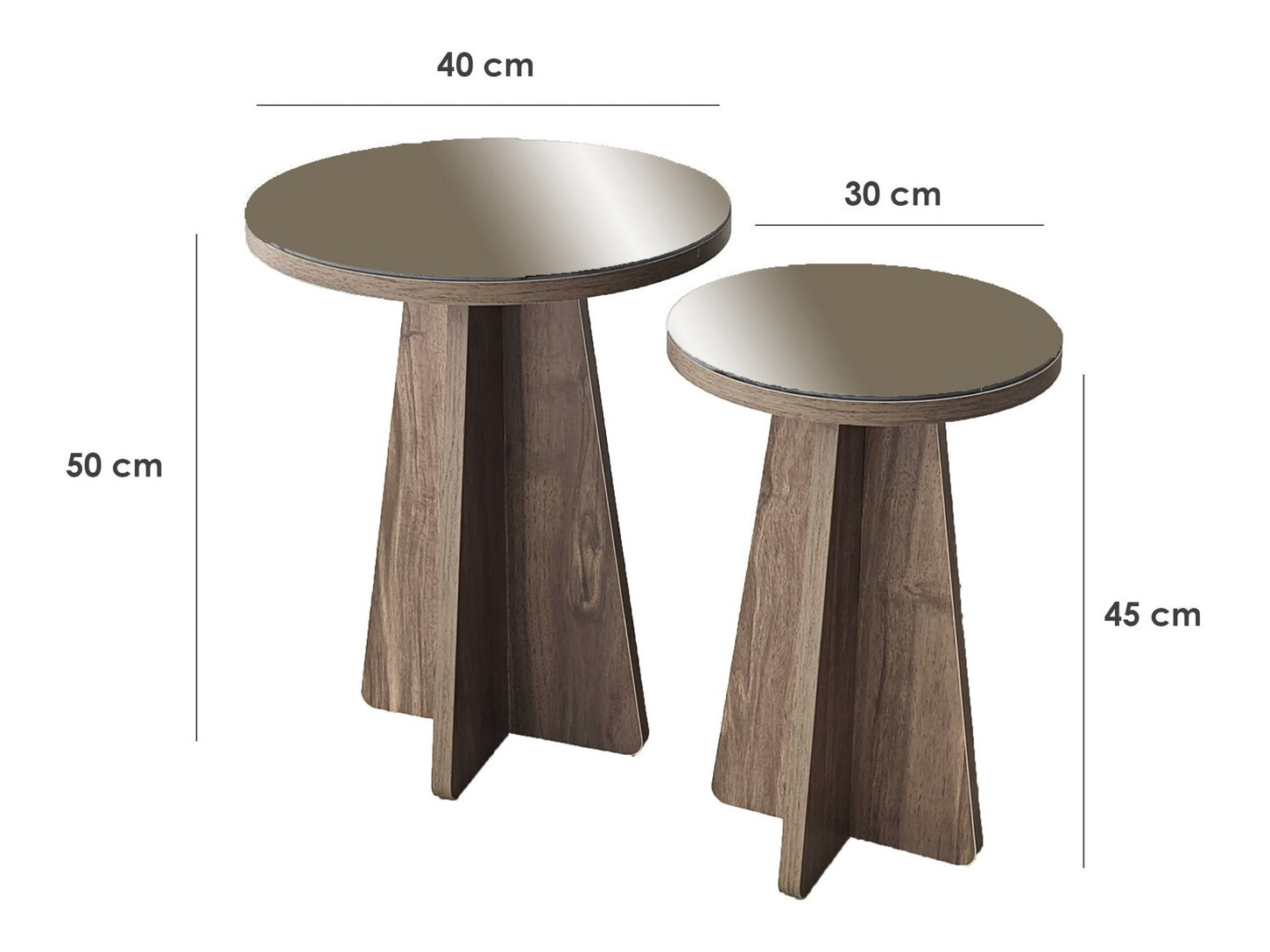Set pomoćnih stolića Kailua 2821 (Orah)