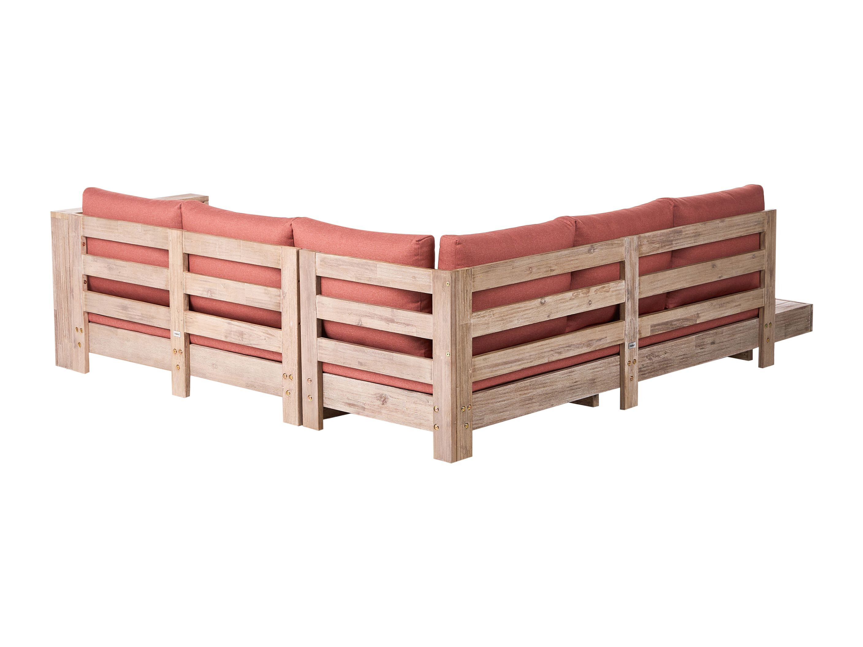 Vrtna sofa Berwyn 2548 (Crvena + Bagrem)