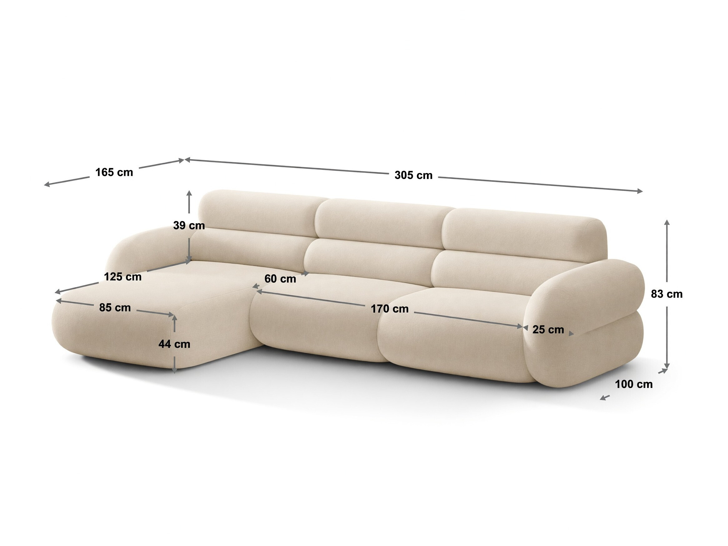 Modularna kutna garnitura Cirbeno 101 (Silencio 27)