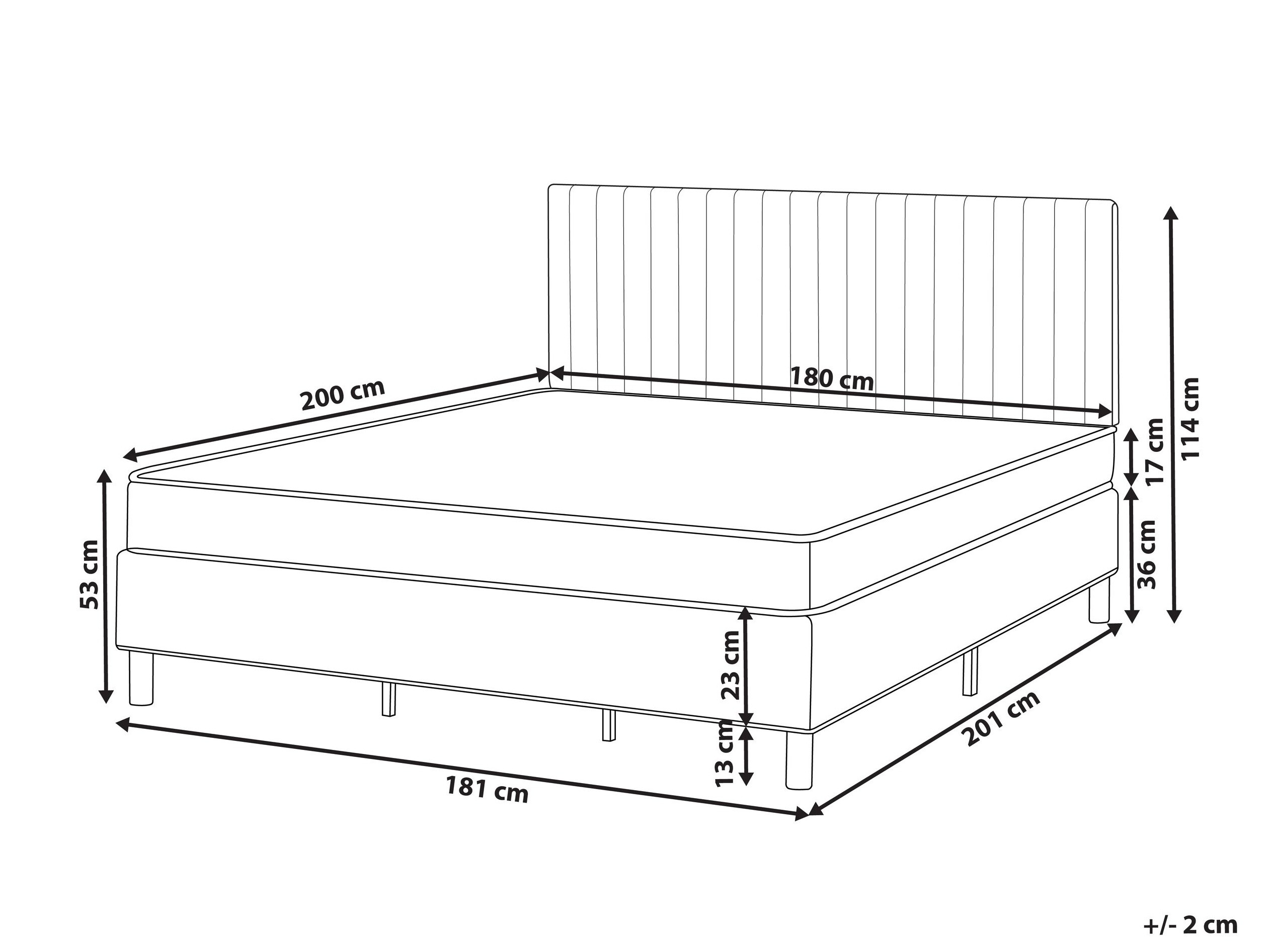 Boxspring krevet Berwyn 3367 (Svijetlo siva)