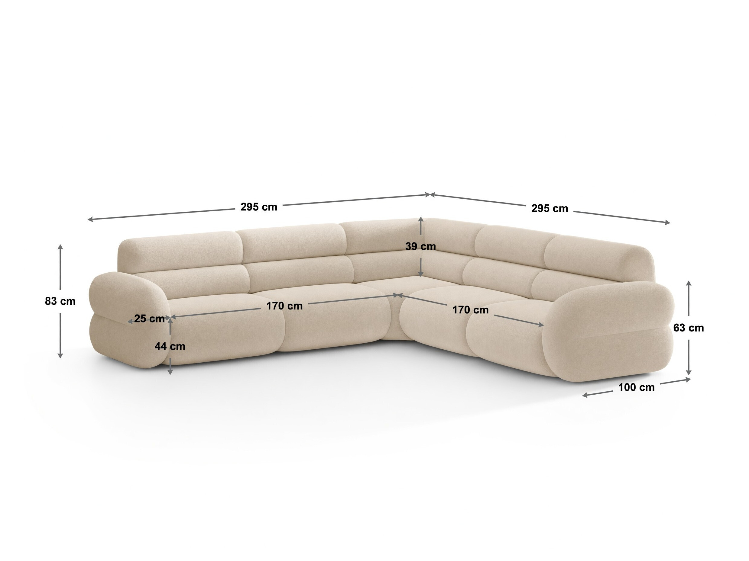 Modularna kutna garnitura Cirbeno 102 (Golden 03)