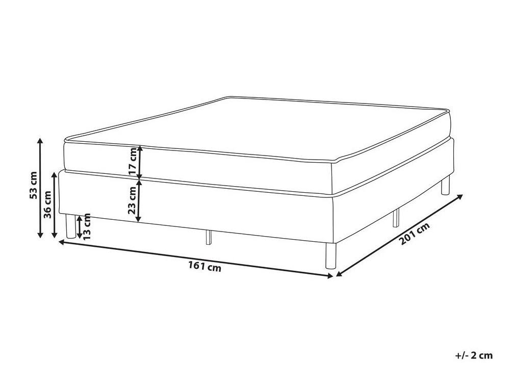 Boxspring krevet Berwyn 3367 (Svijetlo siva)