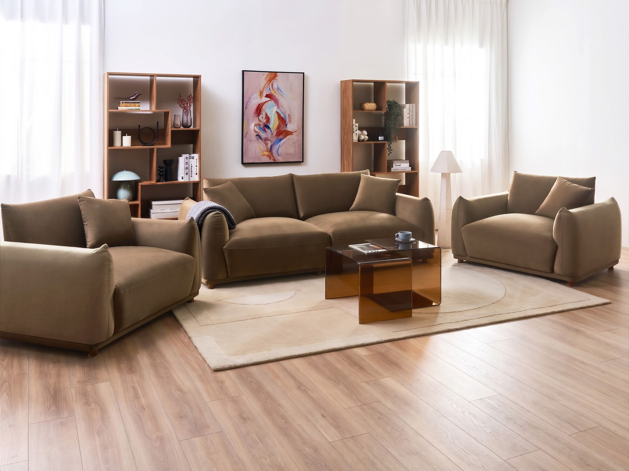 Fotelja Berwyn 3379 (Smeđa)