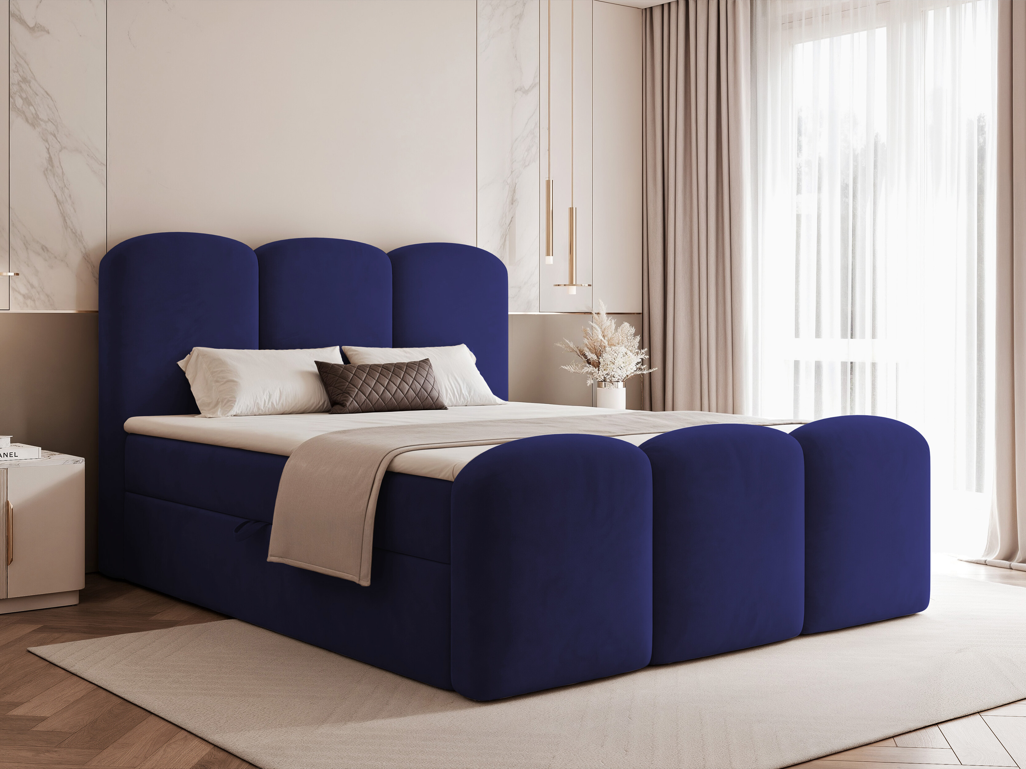 Boxspring krevet Hesperia 131 (Dream baršun 202.24)