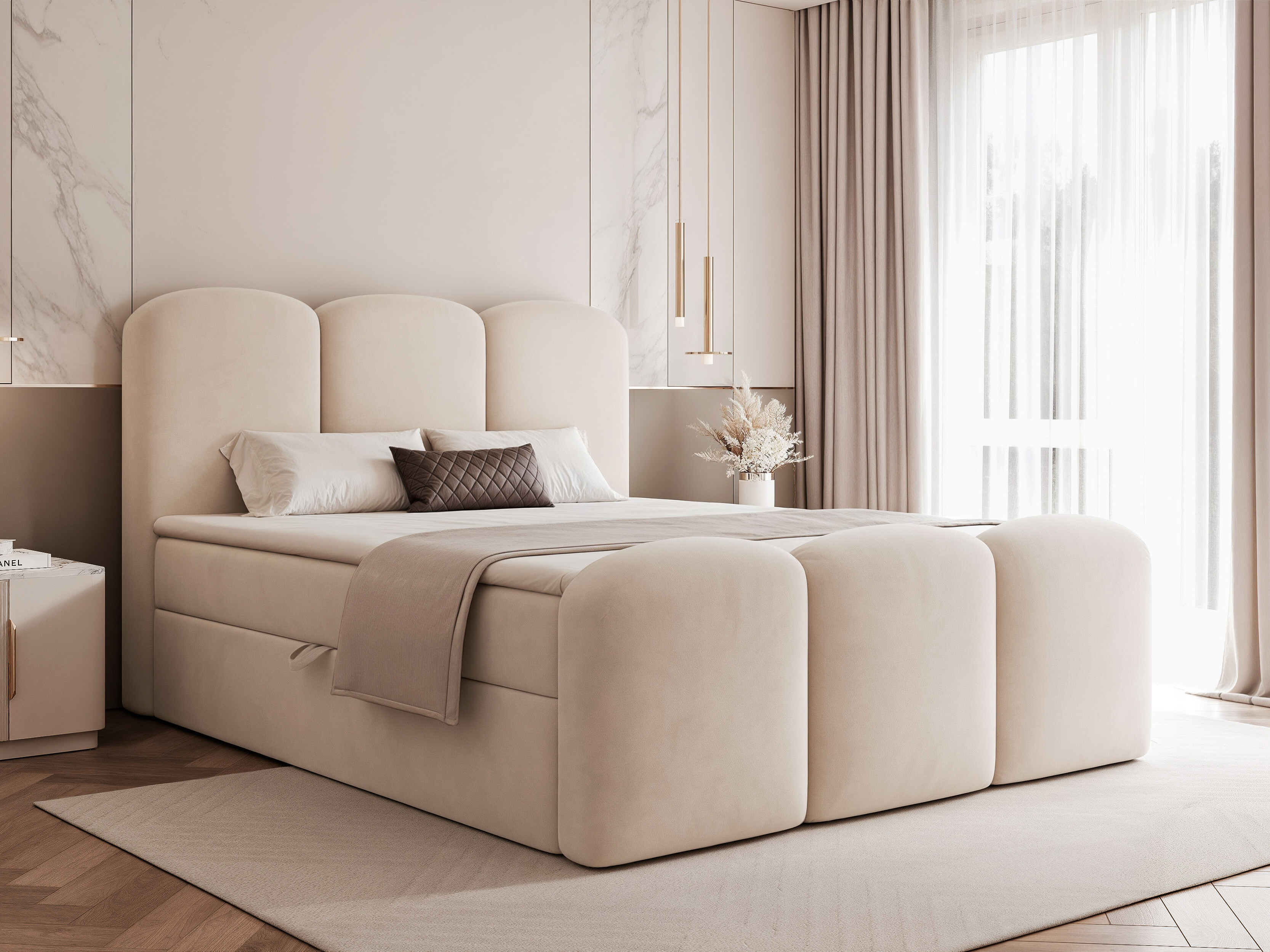 Boxspring krevet Hesperia 131 (Magic baršun 2250)