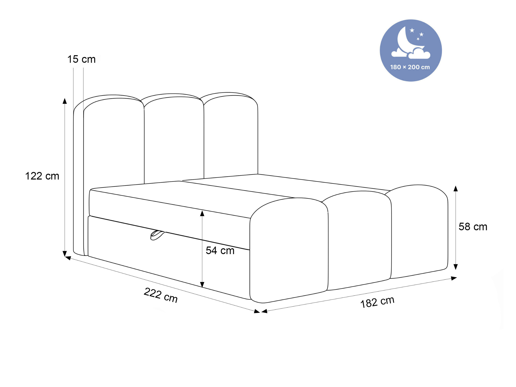 Boxspring krevet Hesperia 131 (Abriamo 04)