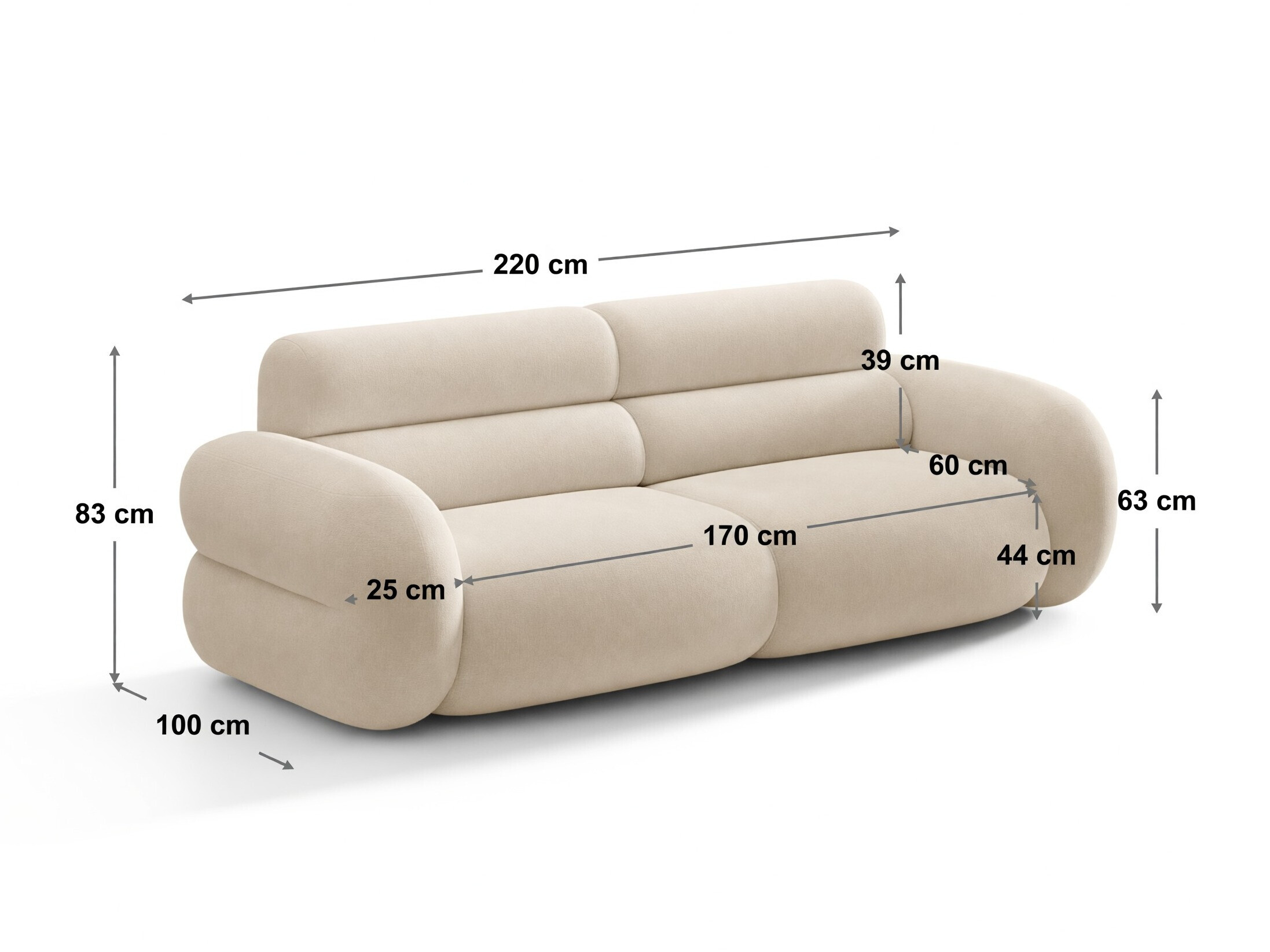 Modularan kauč Cirbeno 109 (Golden 03)