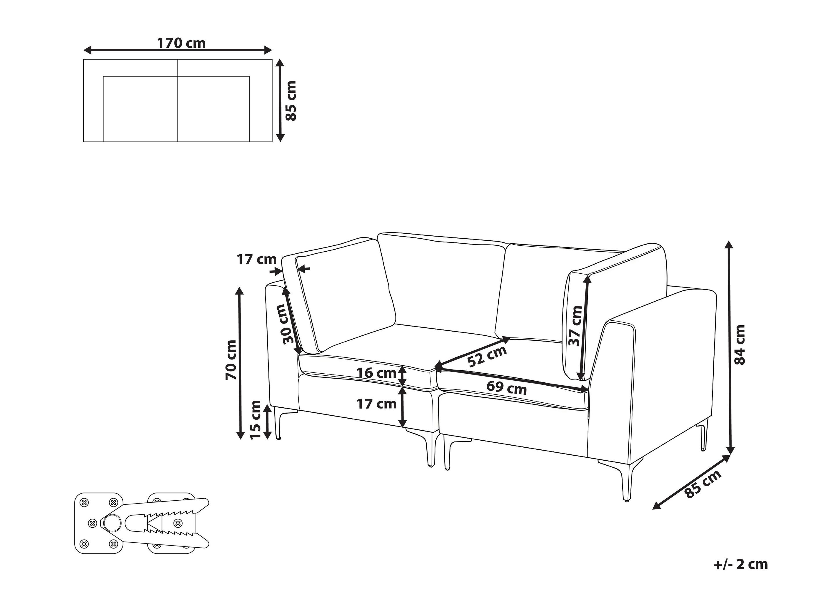 Modularan kauč Dorleve 107 (Siva)