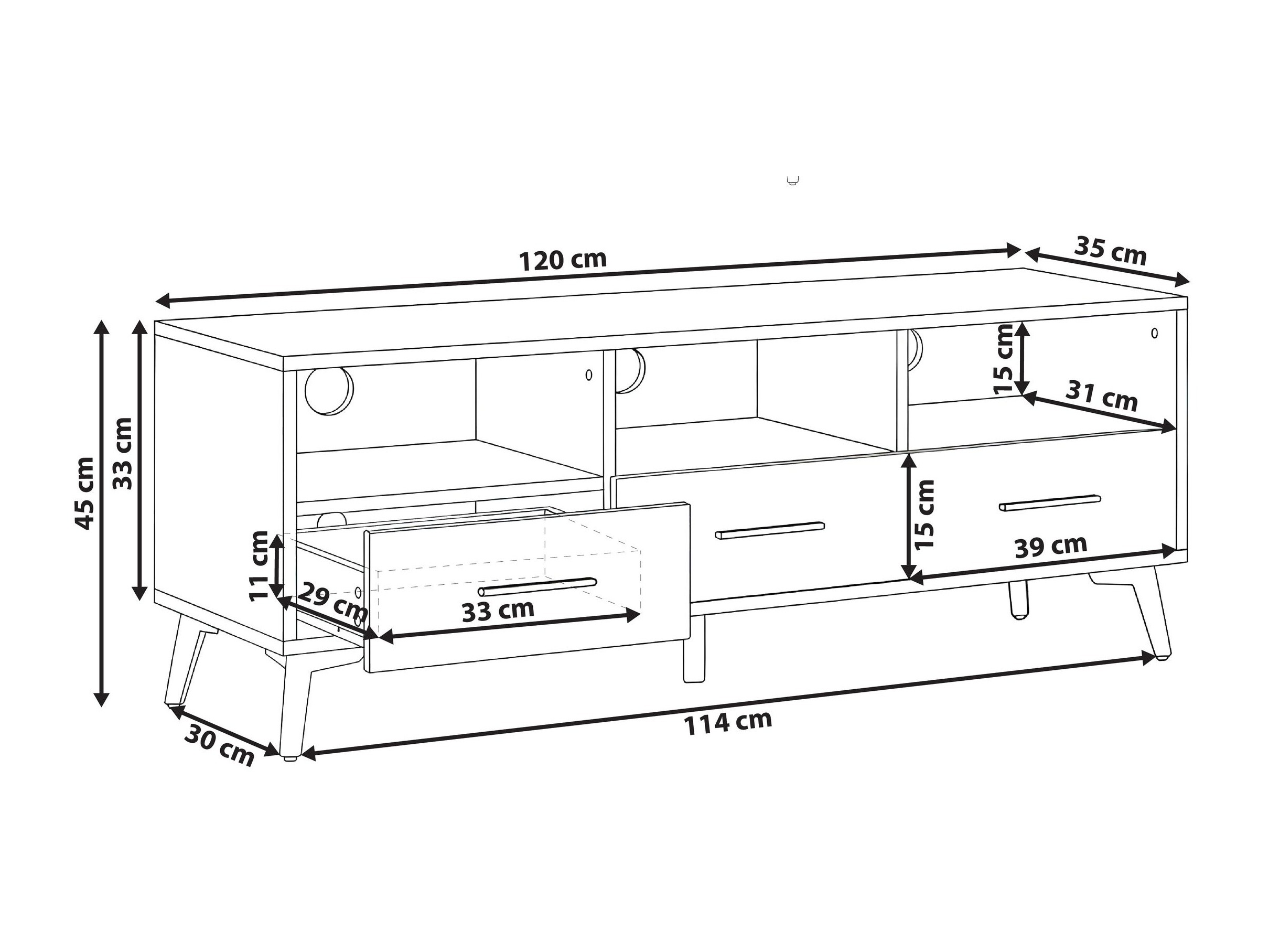 TV stol Berwyn 3411